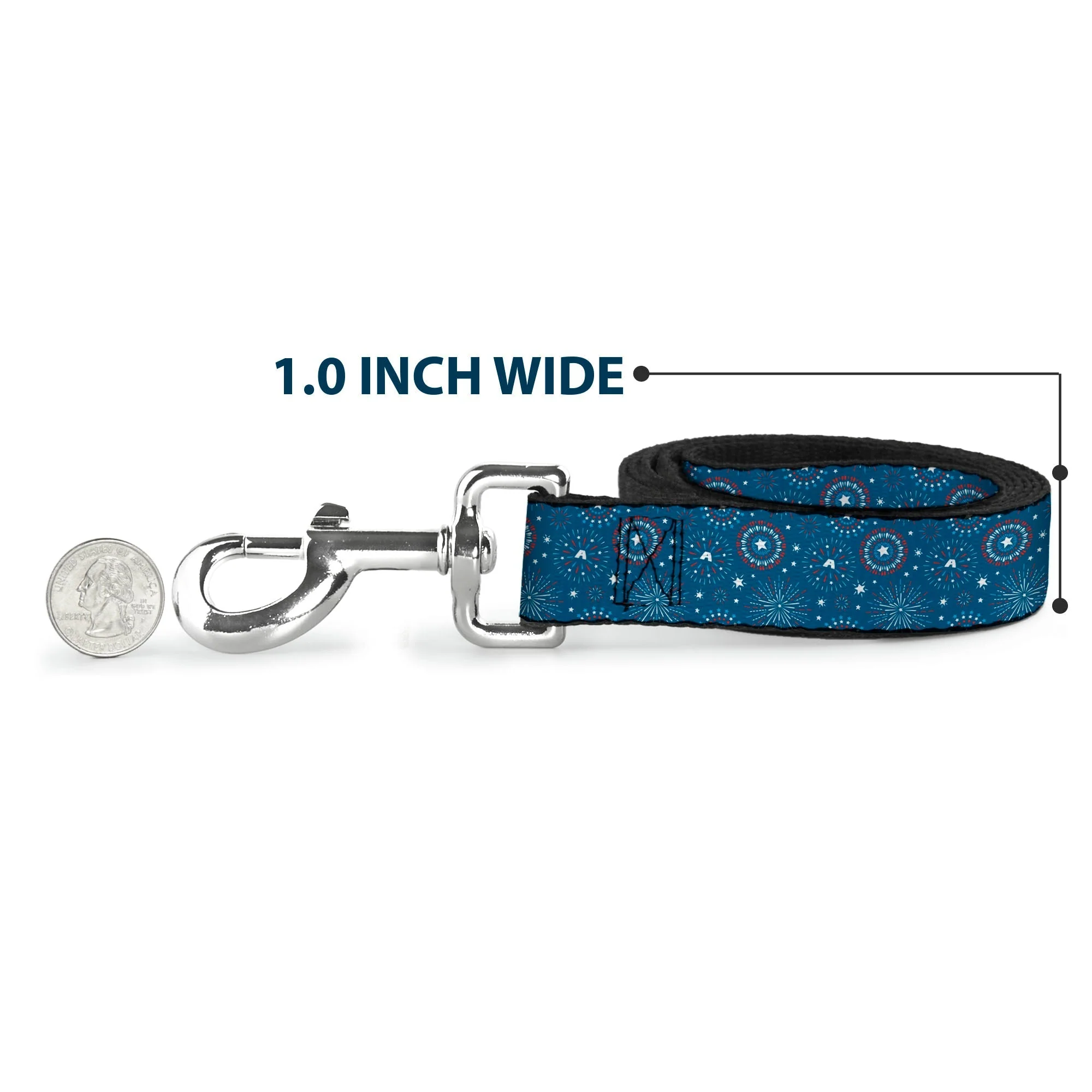 Dog Leash - Captain America Fireworks Icons Blue/Red/White - Image 5