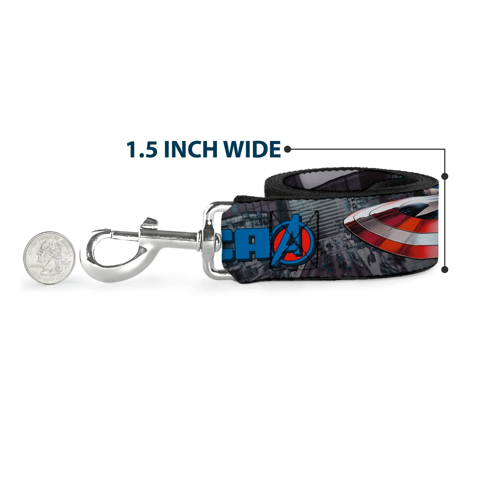 Dog Leash - CAPTAIN AMERICA w/Avengers Logo Cityscape - Image 6