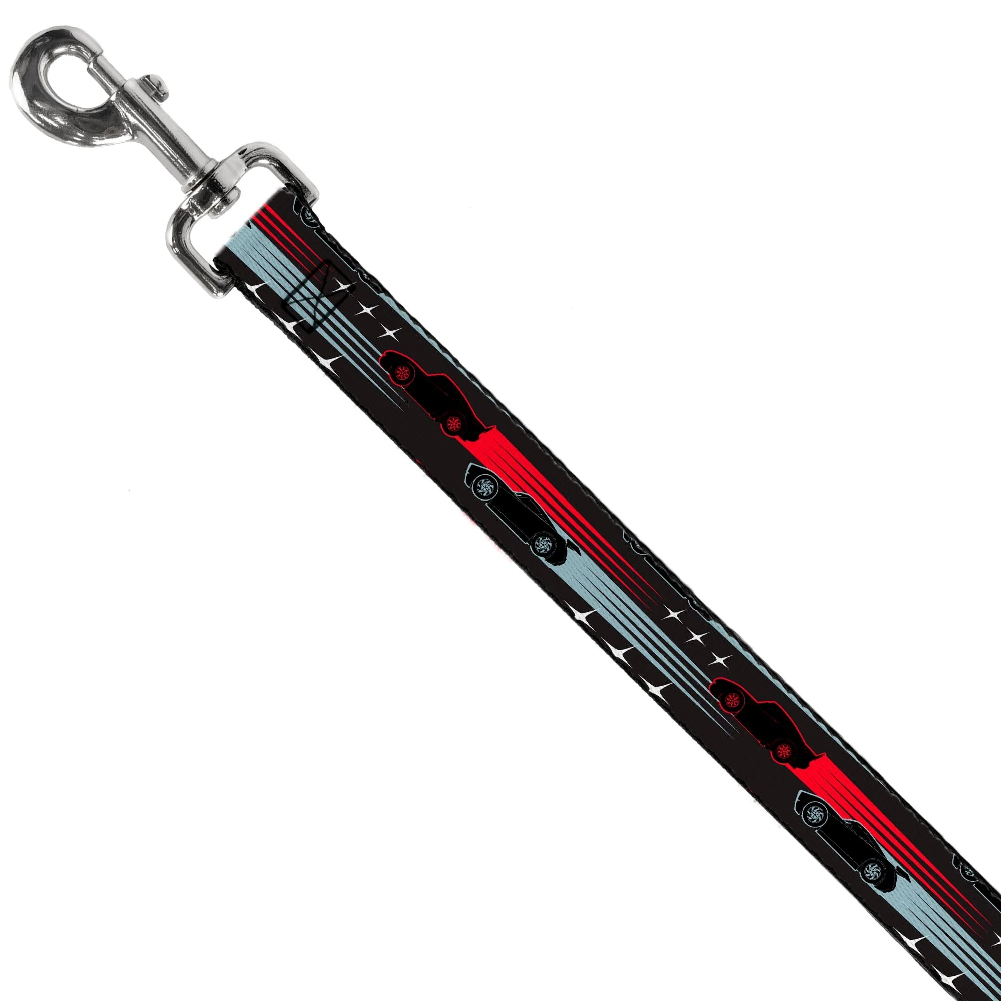 Dog Leash - Cars 3 Cars Stripes/Stars Grays/Blues/Reds - Image 2