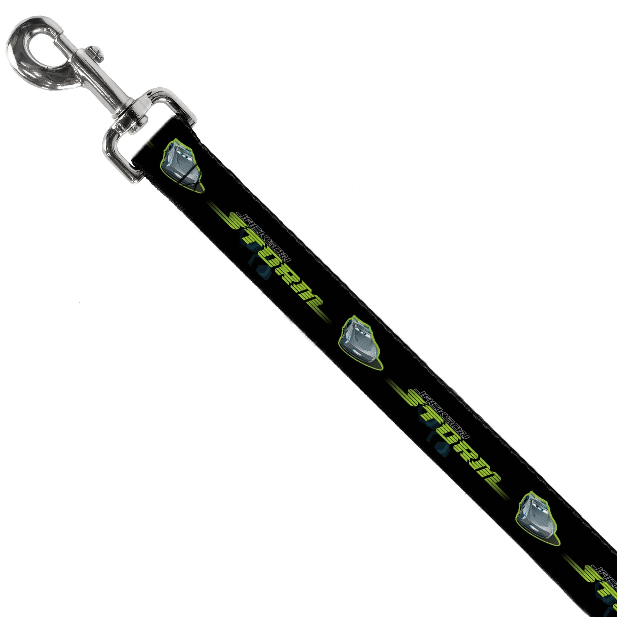 Dog Leash - Cars 3 JACKSON STORM Pose/STRIPE Black/Greens - Image 2