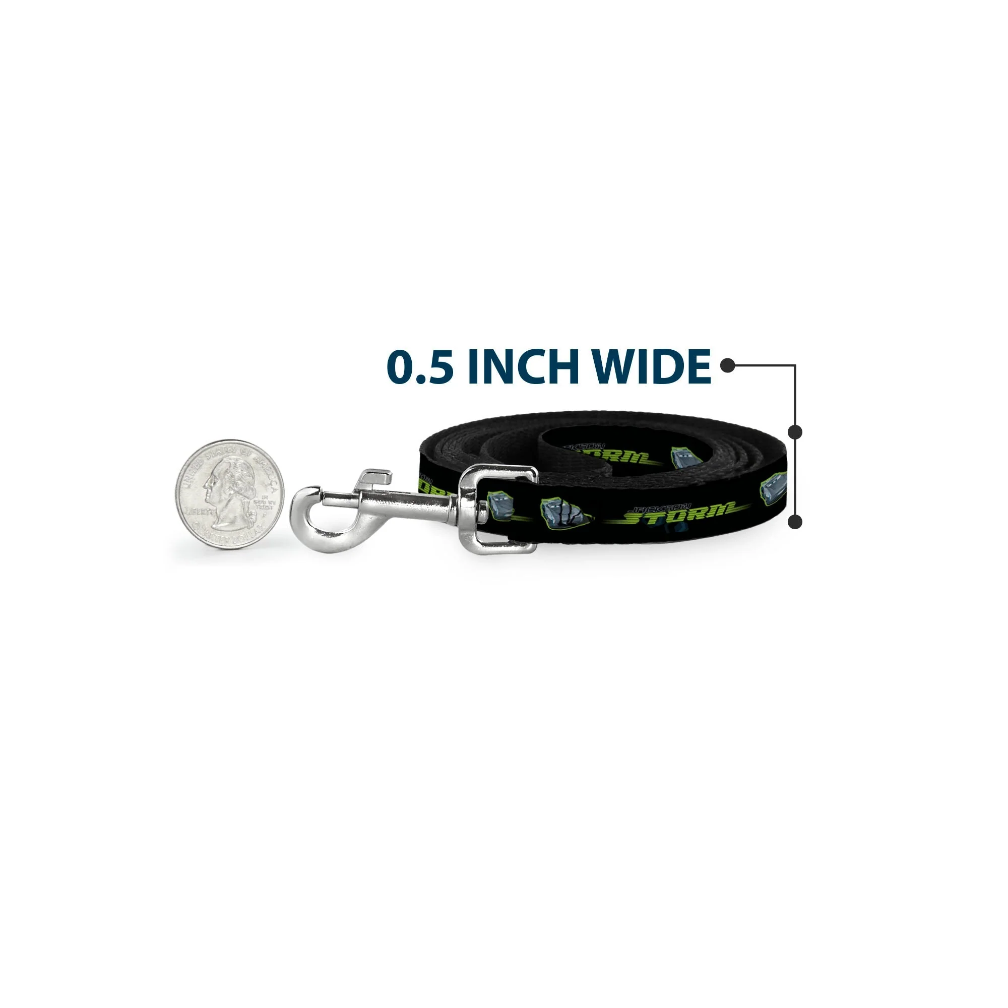 Dog Leash - Cars 3 JACKSON STORM Pose/STRIPE Black/Greens - Image 4