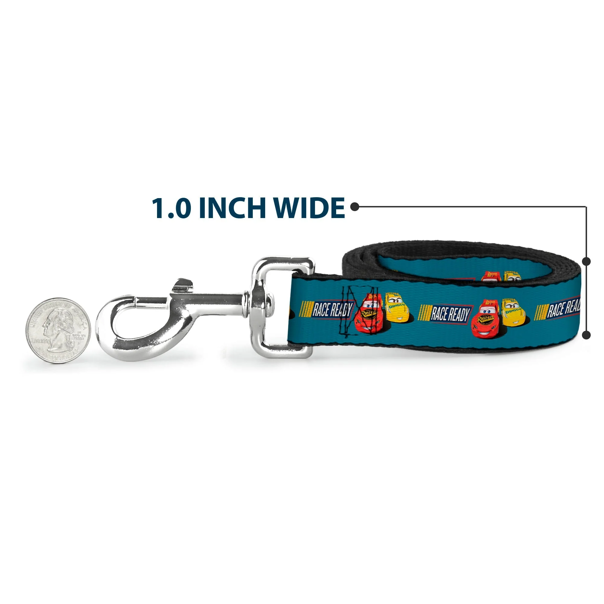 Dog Leash - Cars 3 Lightning McQueen/Cruz Ramirez Pose RACE READY Blue/Yellow/Red - Image 5