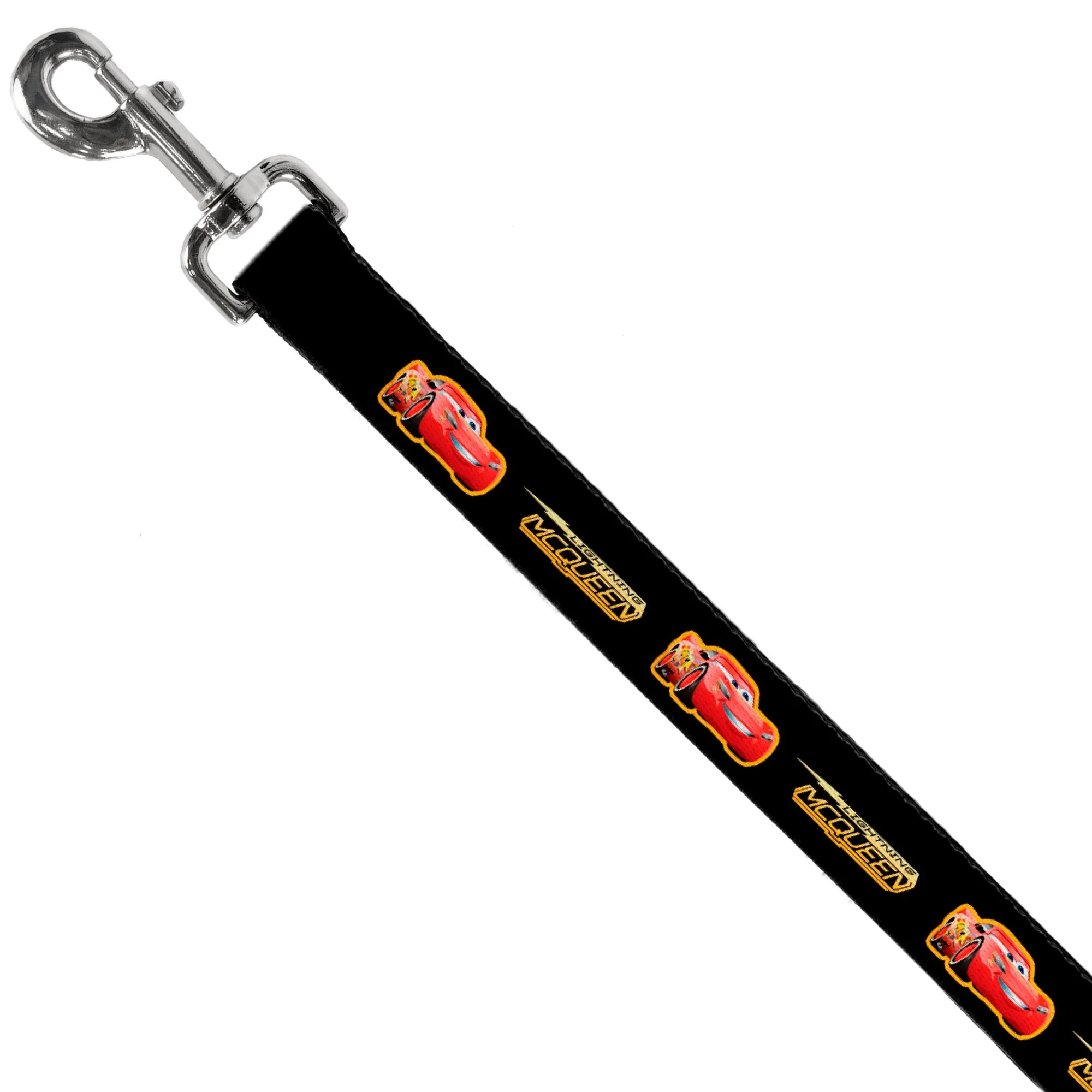 Dog Leash - Cars 3 LIGHTNING MCQUEEN Pose/Bolt Black/Yellows - Image 2