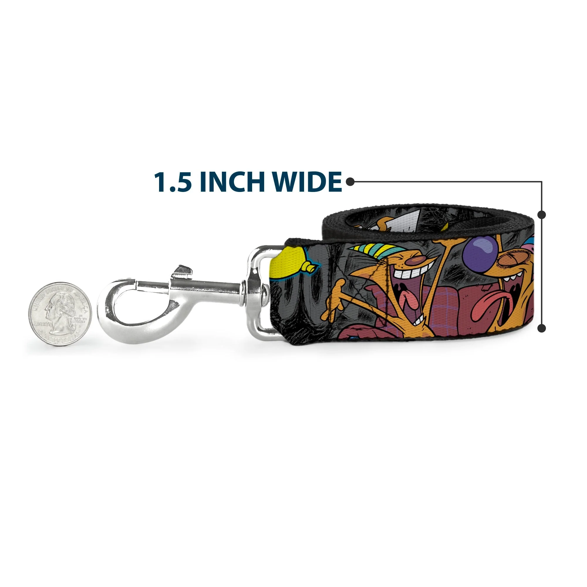 Dog Leash - CatDog Party/Balloons/CATDOG Logo Gray/Black/Multi Color - Image 6