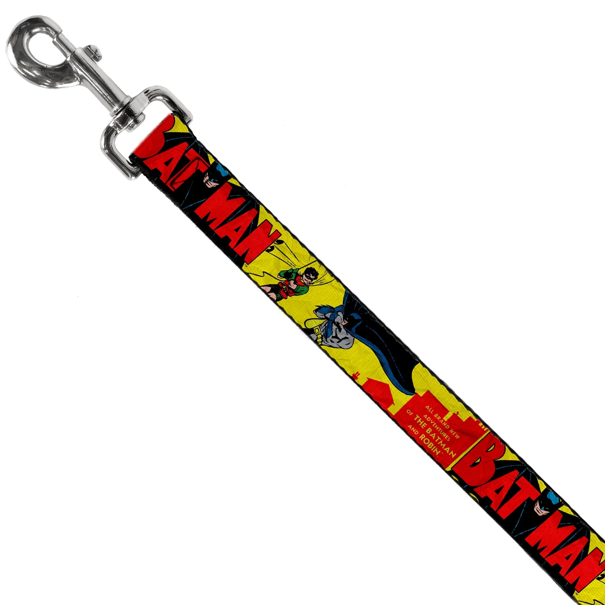 Dog Leash - Classic BATMAN Issue #1 Robin & Batman Cover Pose Yellow/Red - Image 2