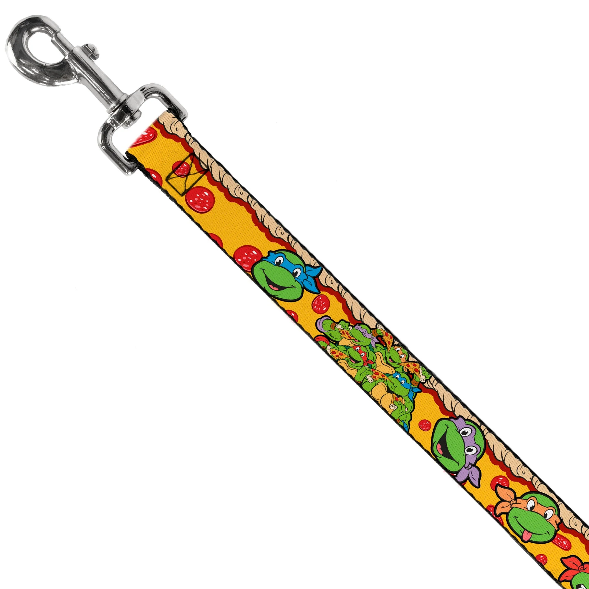 Dog Leash - Classic Teenage Mutant Ninja Turtles 4-Turtle Faces Pepperoni Pizza/Turtles Pose16 - Image 2