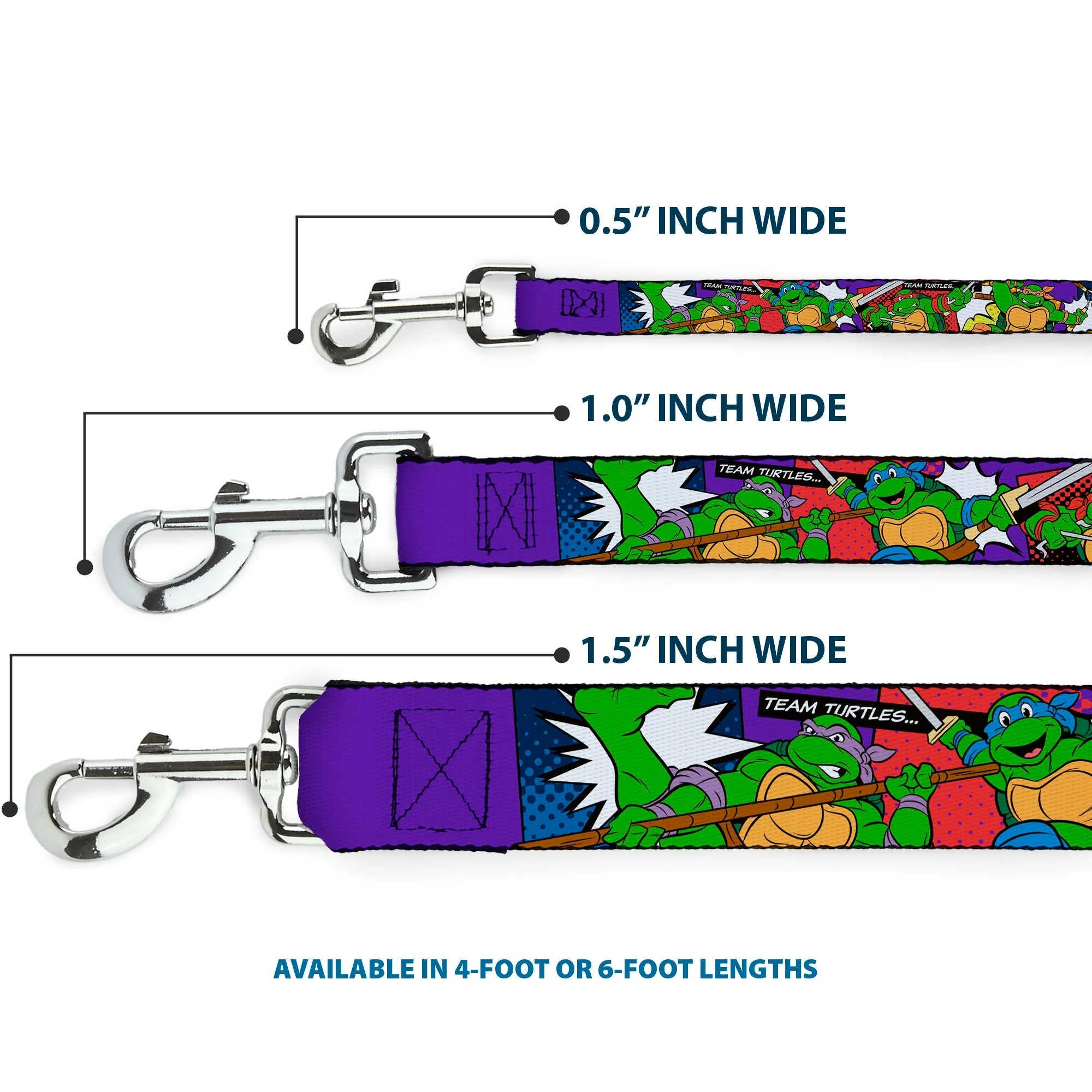 Dog Leash - Classic Teenage Mutant Ninja Turtles Action Poses/TEAM TURTLES - Image 3