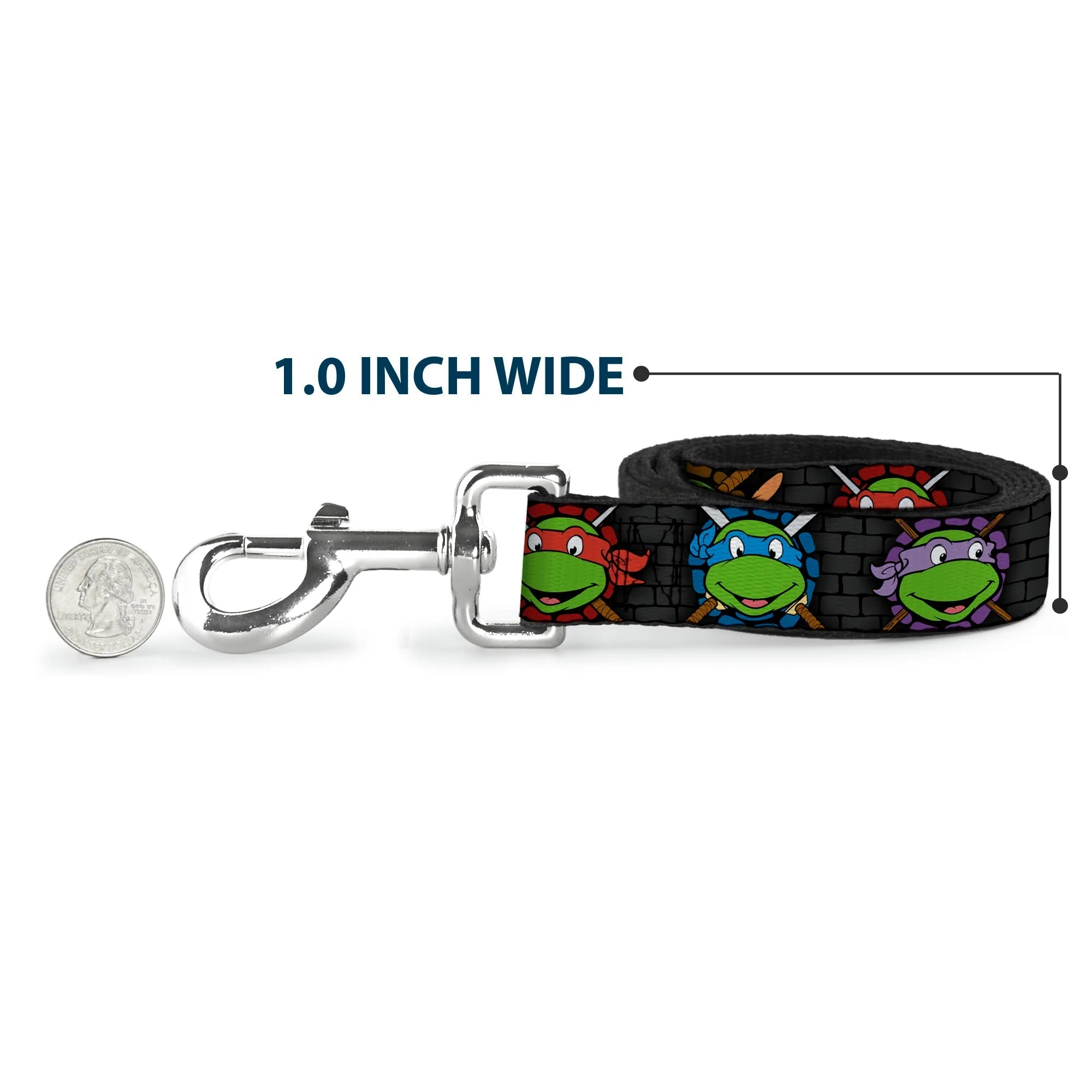 Dog Leash - Classic Teenage Mutant Ninja Turtles Expessions/Battle Gear Gray/Multi Color - Image 5