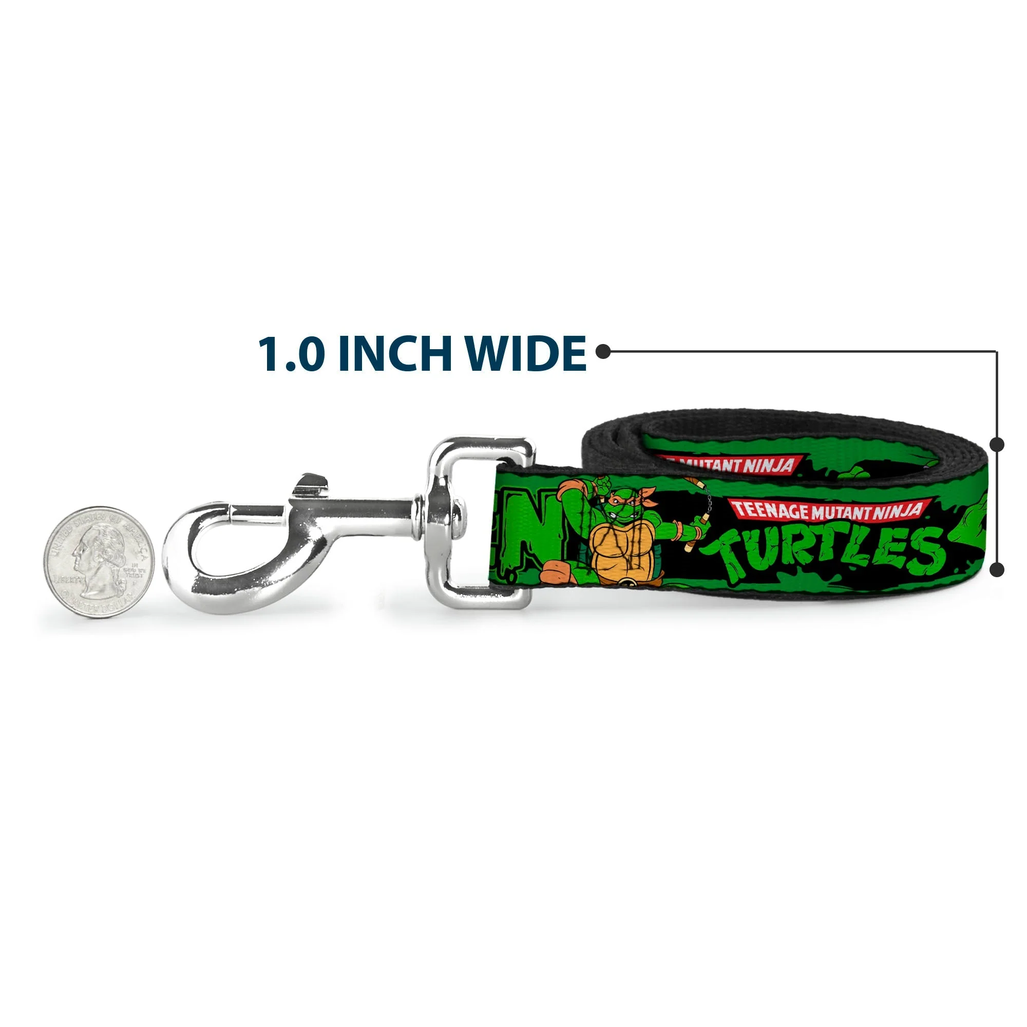 Dog Leash - Classic TEENAGE MUTANT NINJA TURTLES Logo/Group Pose5/LEAN MEAN & GREEN - Image 5