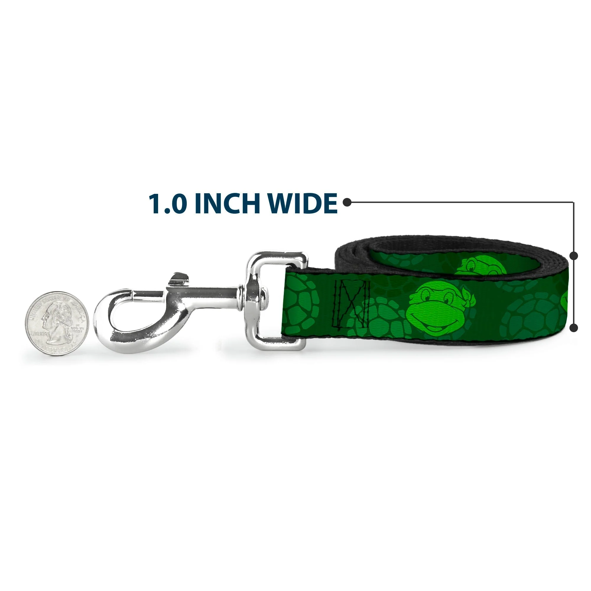 Dog Leash - Classic Teenage Mutant Ninja Turtles Turtle Faces2 Greens - Image 5