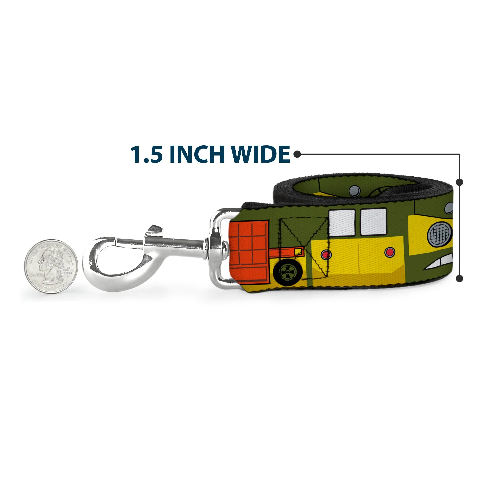 Dog Leash - Classic TMNT Ninja Turtles Party Van All Sides Green/Yellow/Orange - Image 6