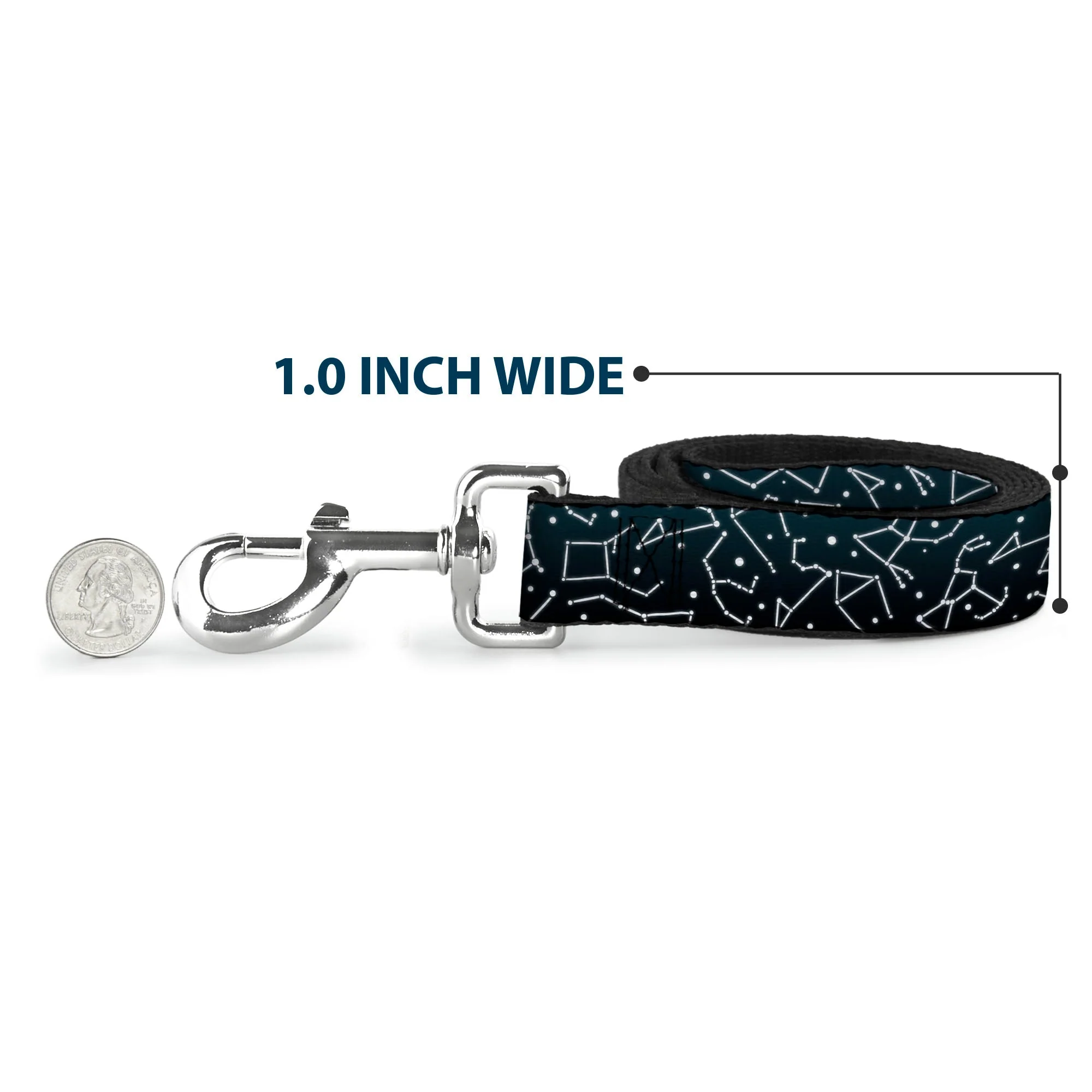 Dog Leash - Constellations Scattered Midnight Blue/White - Image 5