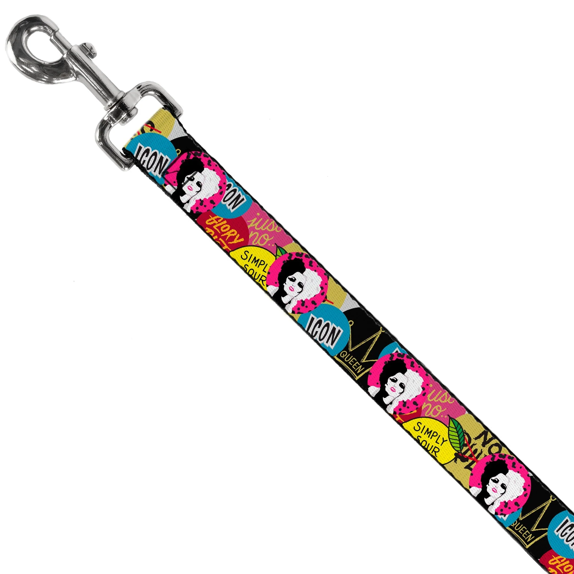 Dog Leash - Cruella de Vil Cruell World and Round Badge Icons Collage - Image 2