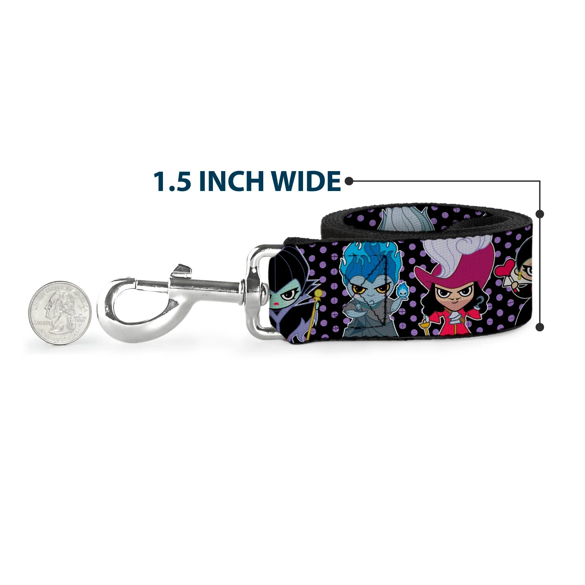 Dog Leash - Cruella de Vil Cruell World and Round Badge Icons Collage - Image 6