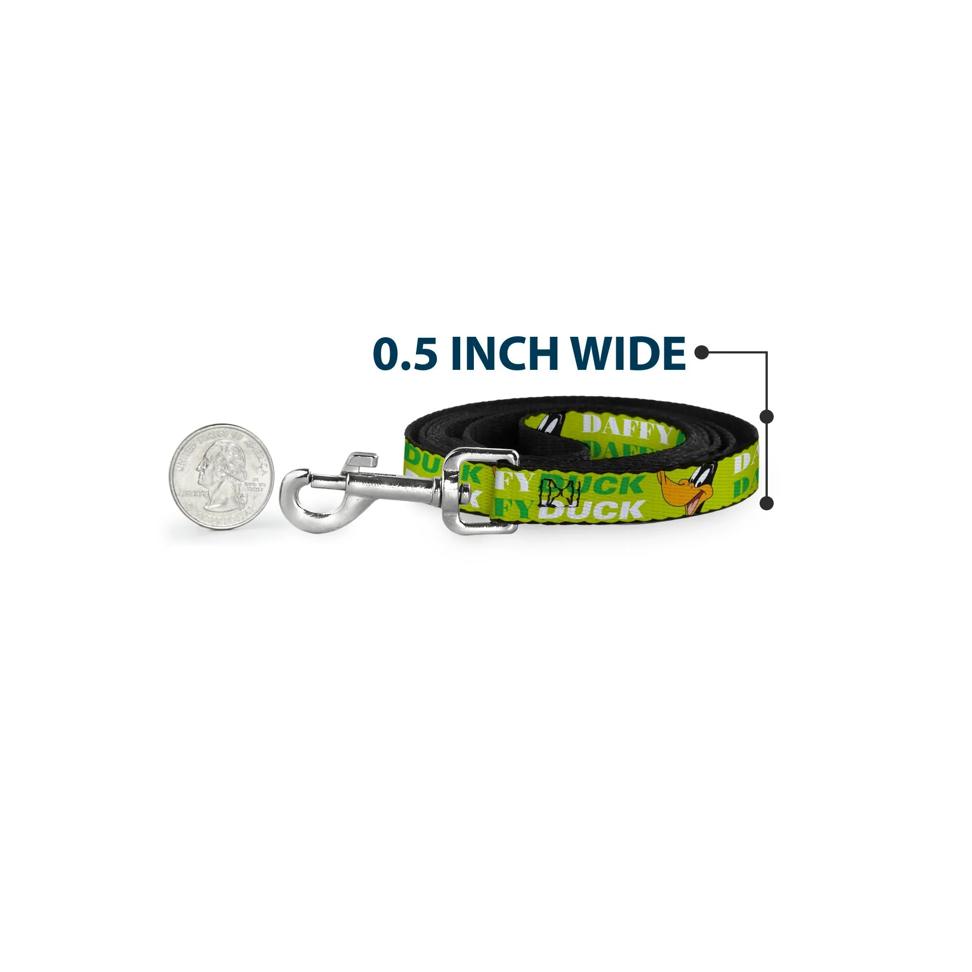 Dog Leash - DAFFY DUCK w/Face CLOSE-UP Greens - Image 4