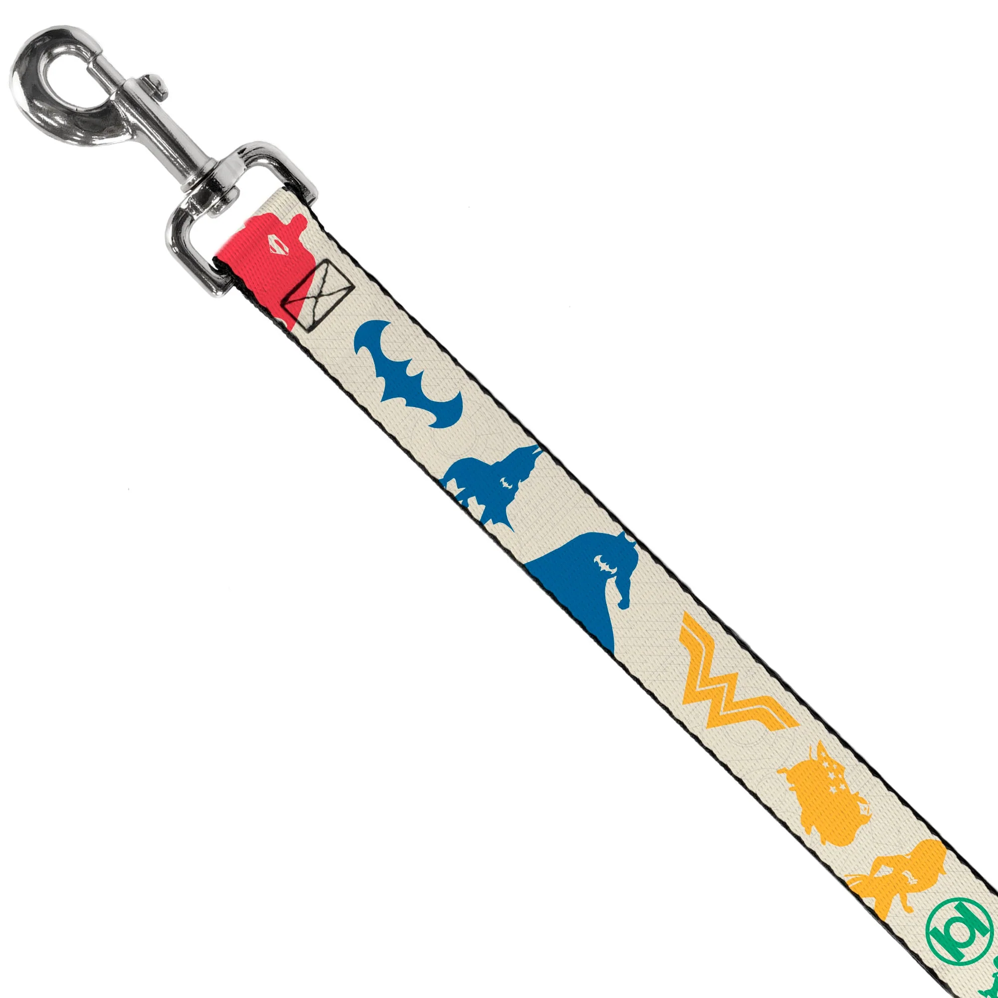 Dog Leash - DC League of Super-Pets Superhero with Pets and Logos Silhouette White/Multi Color - Image 2