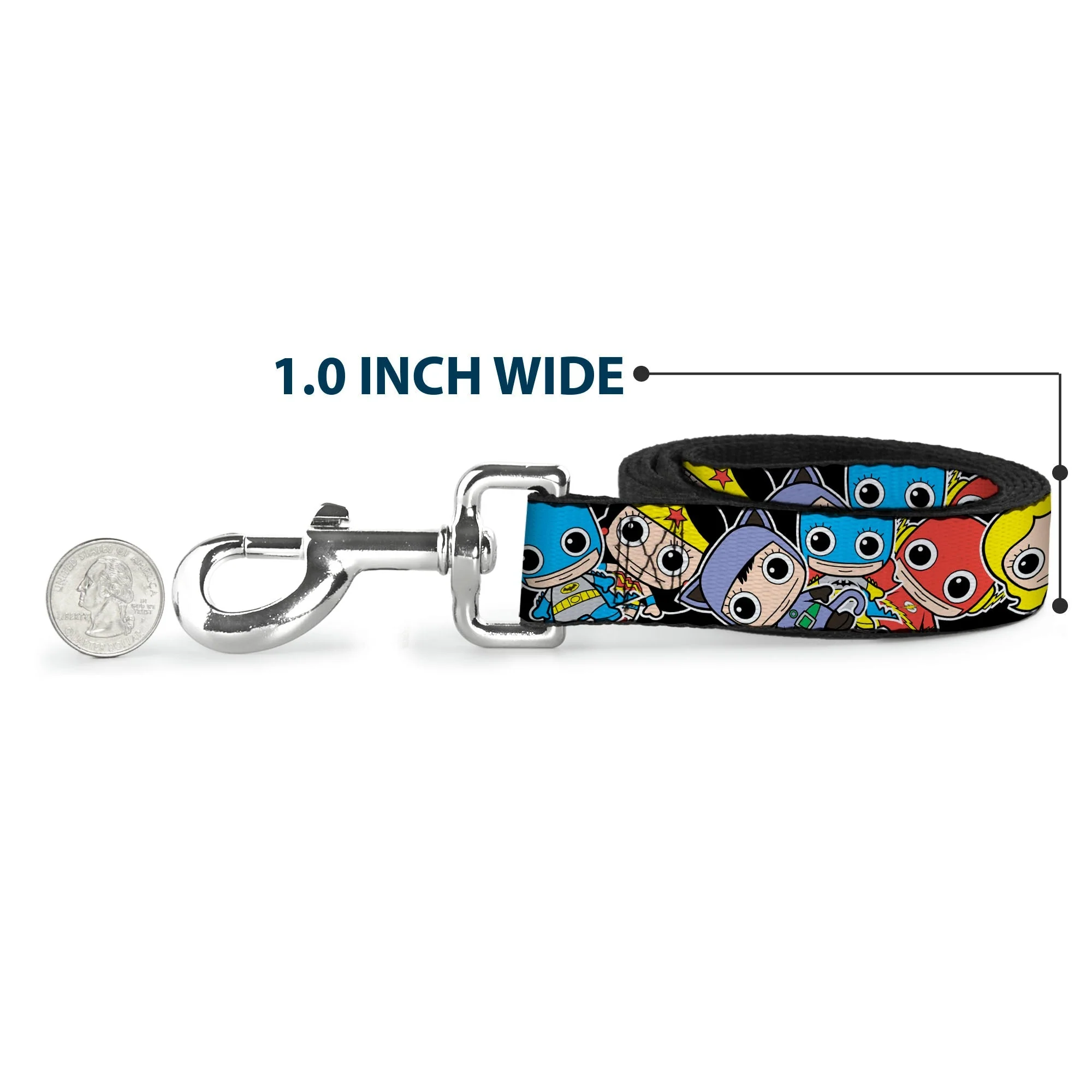 Dog Leash - DC Mini Group Stacked Black - Image 5