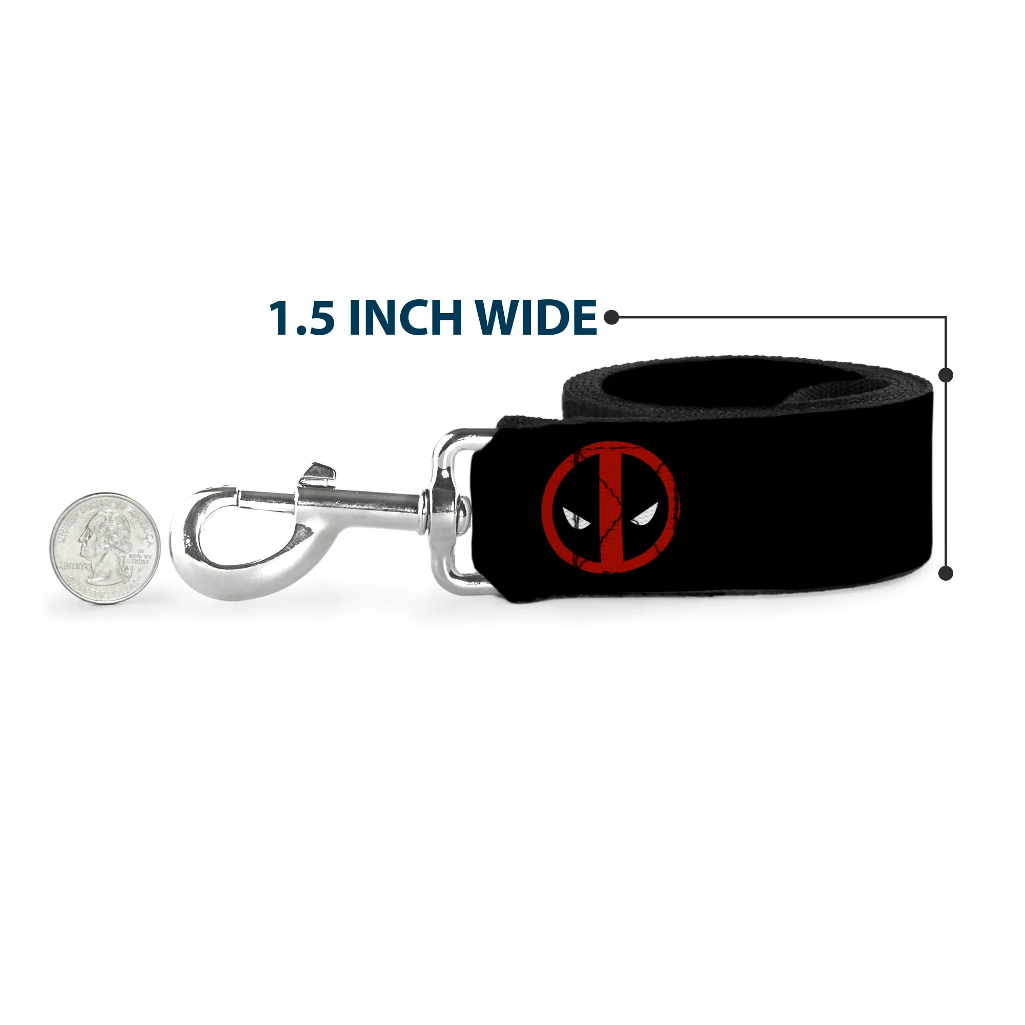 Dog Leash - Deadpool Logo Black/Red/White - Image 6