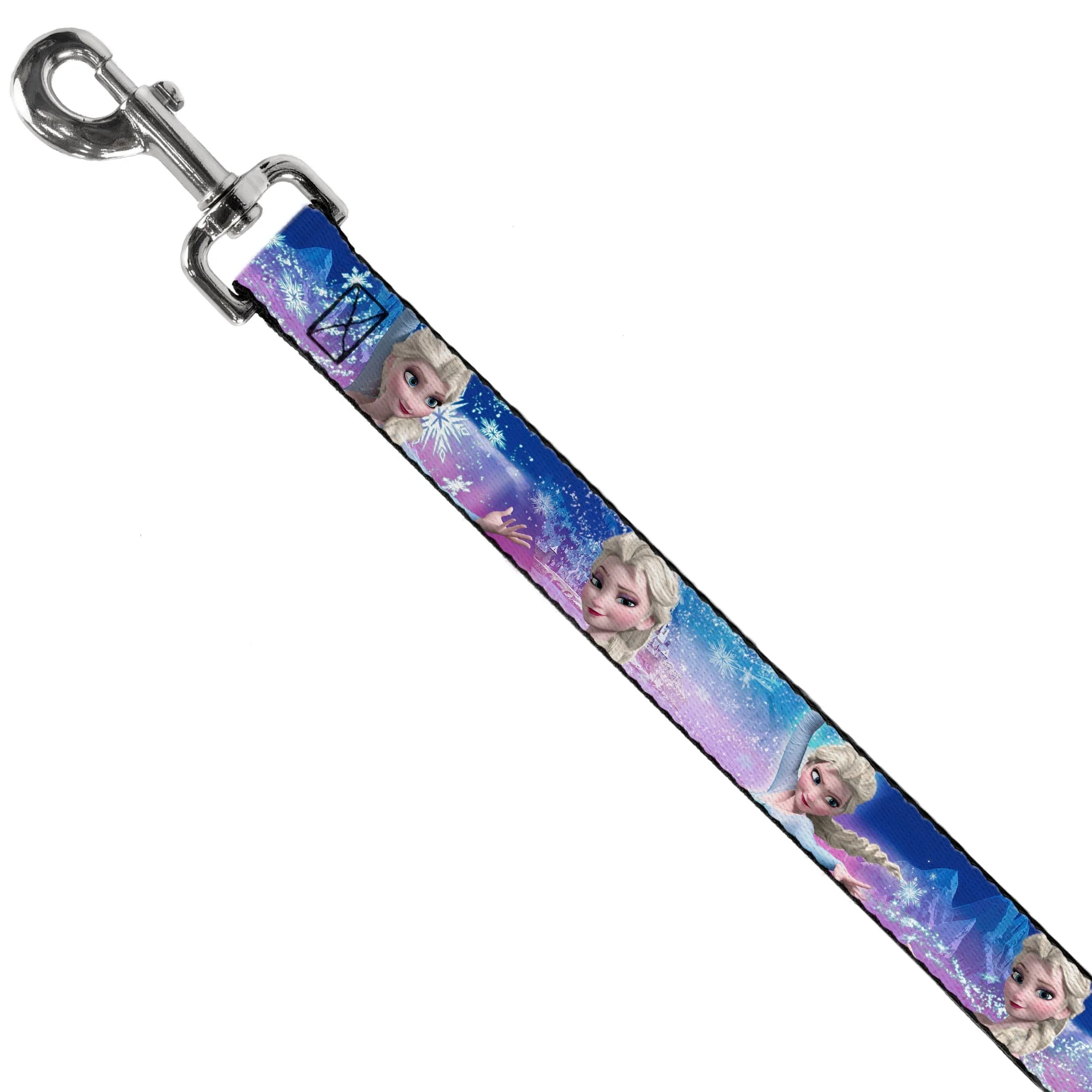 Dog Leash - Elsa the Snow Queen Poses/Castle & Snowy Mountains Blue-Pink Fade - Image 2