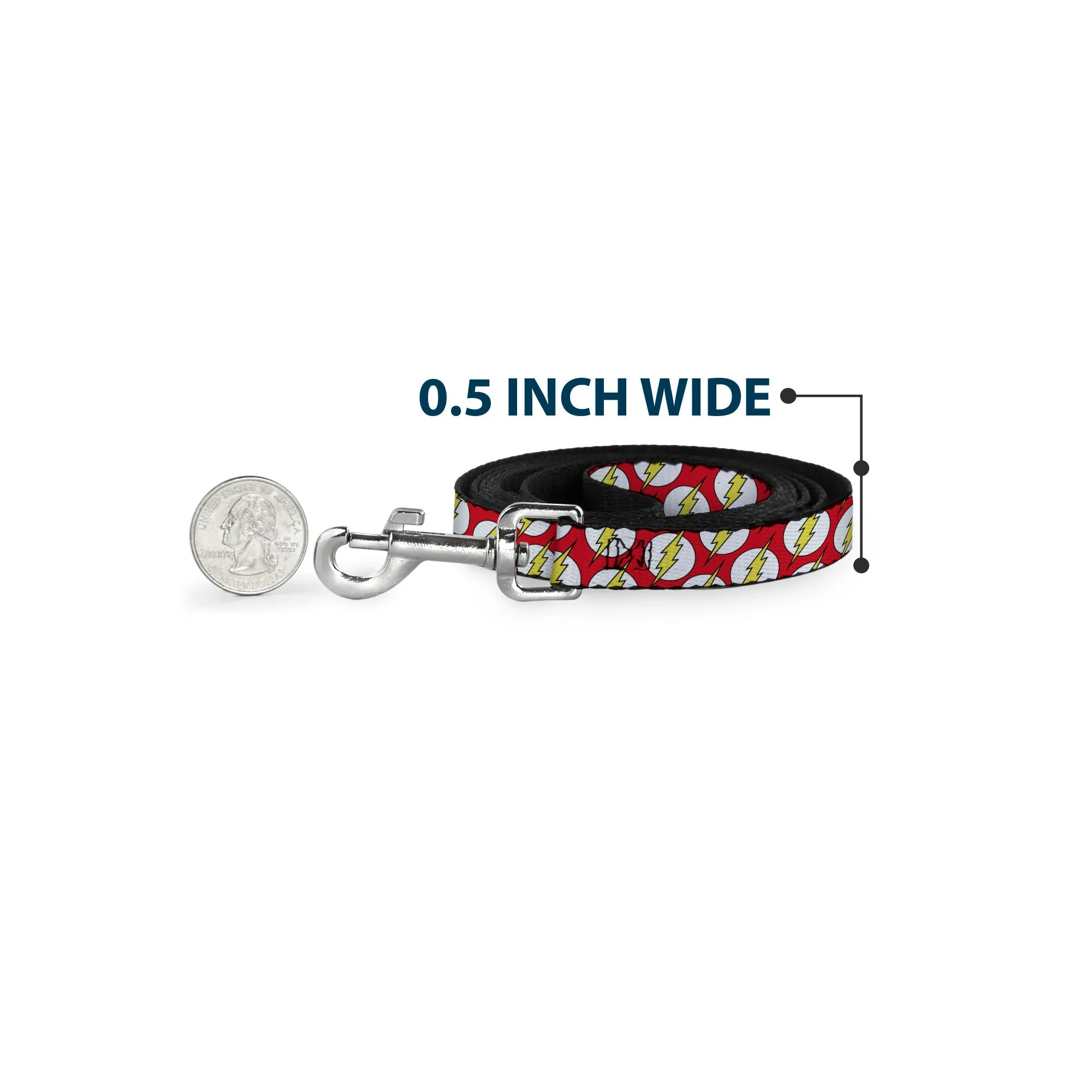 Dog Leash - Flash Logo Scattered Red/White/Yellow - Image 4