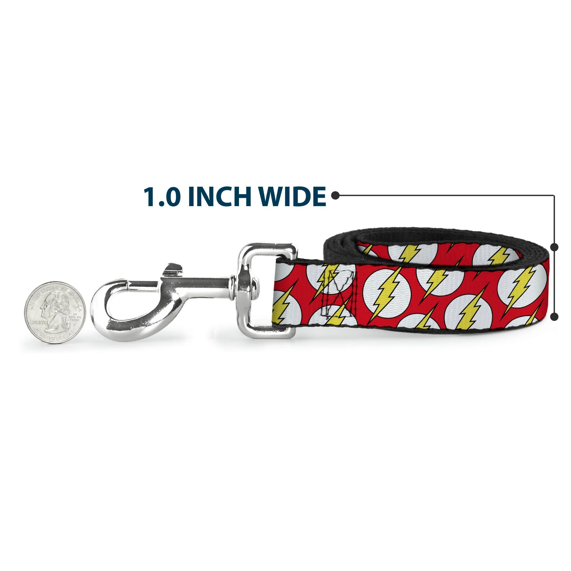Dog Leash - Flash Logo Scattered Red/White/Yellow - Image 5