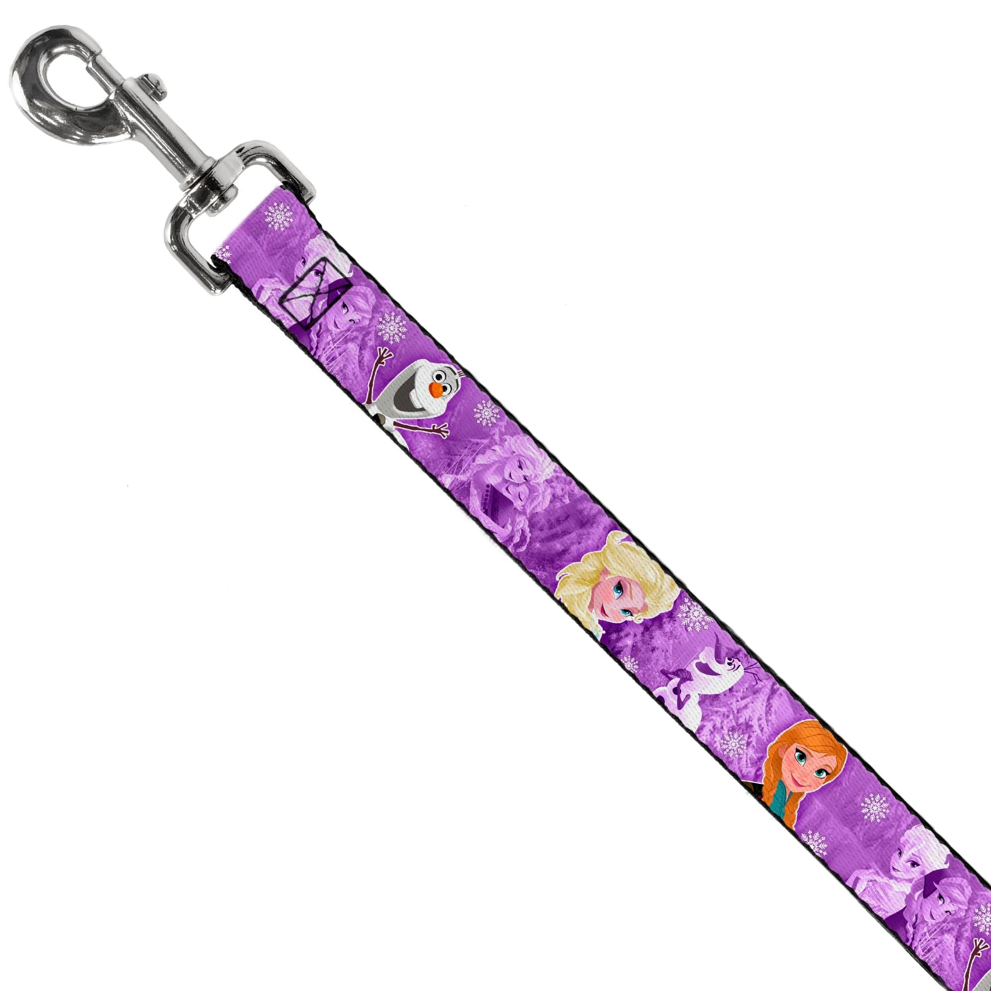 Dog Leash - Frozen Anna/Elsa/Olaf Poses/Scenes Purples - Image 2
