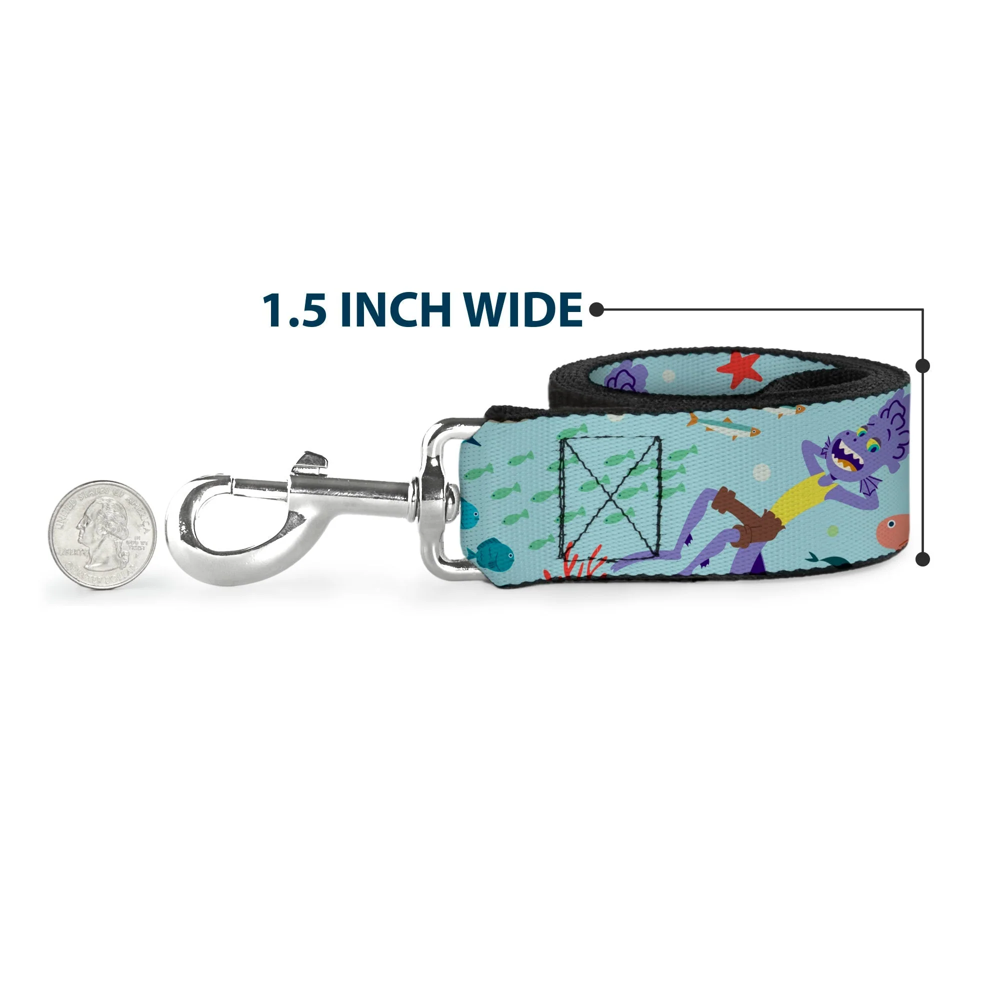 Dog Leash - Frozen II Swirling Leaves/Floral Trim Purples/Reds - Image 6