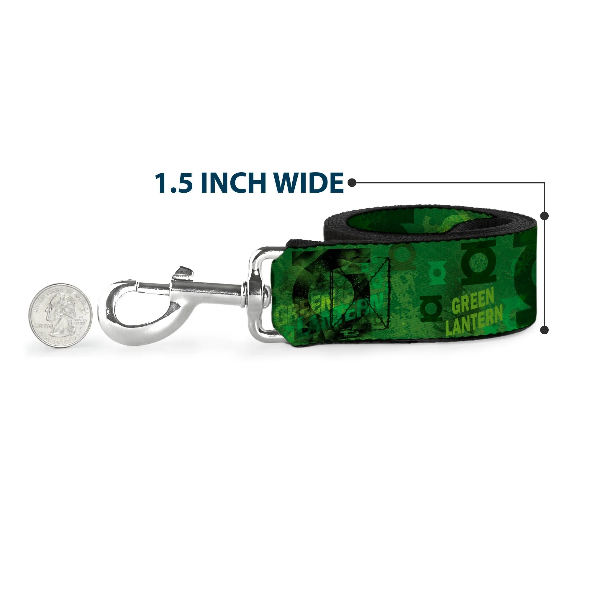 Dog Leash - GREEN LANTERN/Logo Collage Weathered Greens - Image 6