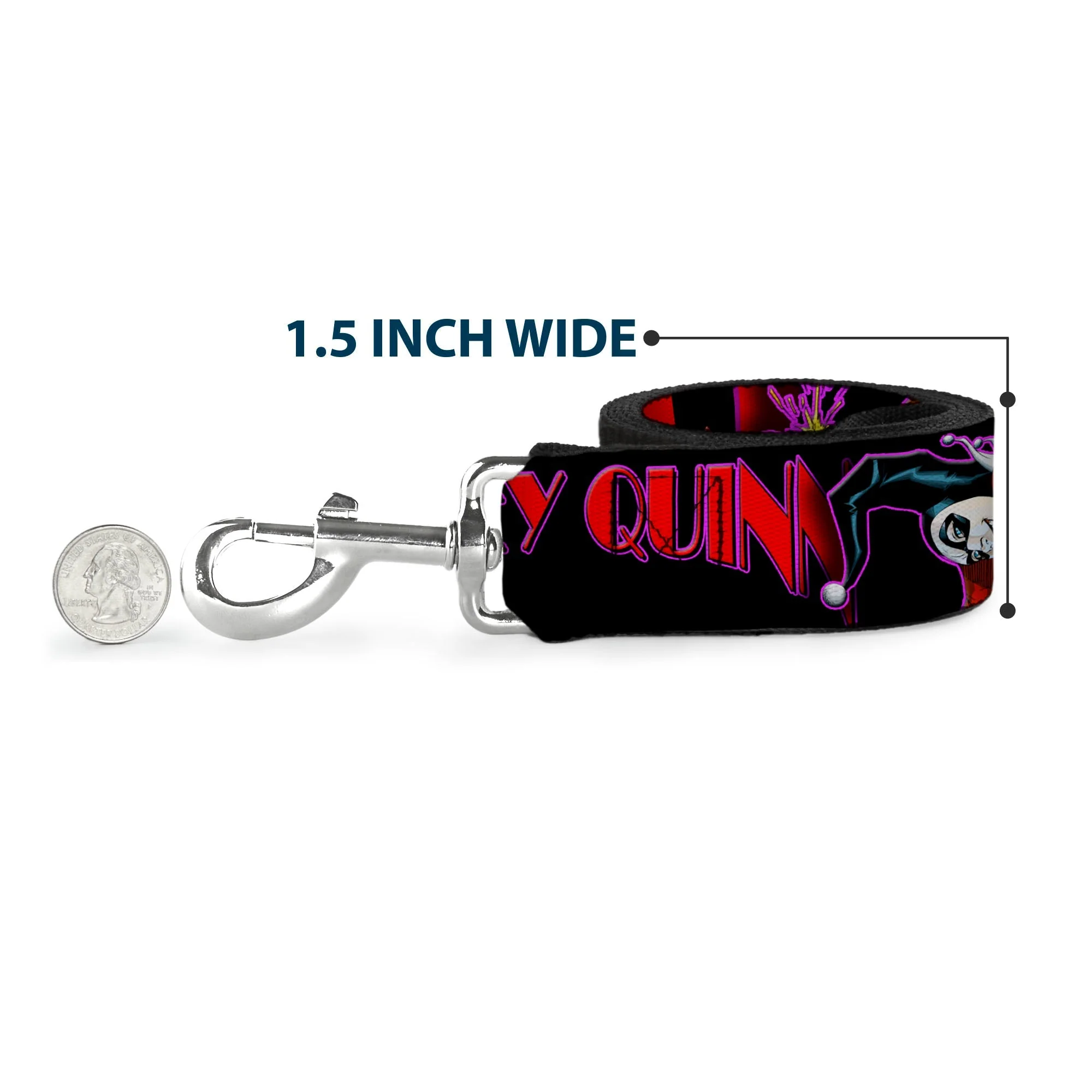 Dog Leash - HARLEY QUINN Bomb Poses/Suits Black/Purple/Red - Image 6