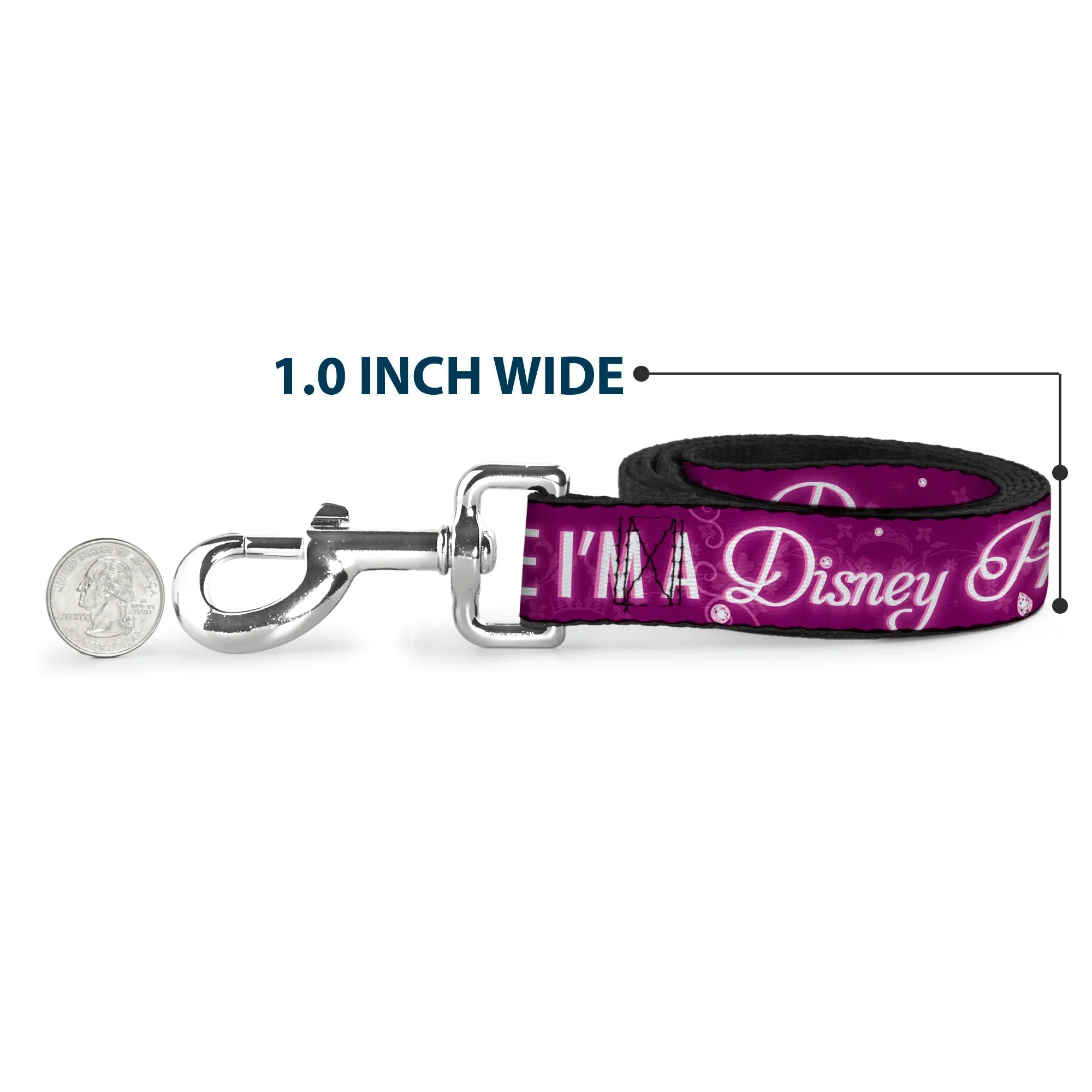Dog Leash - IM 99.9% SURE IM A DISNEY PRINCESS Pinks/White - Image 5