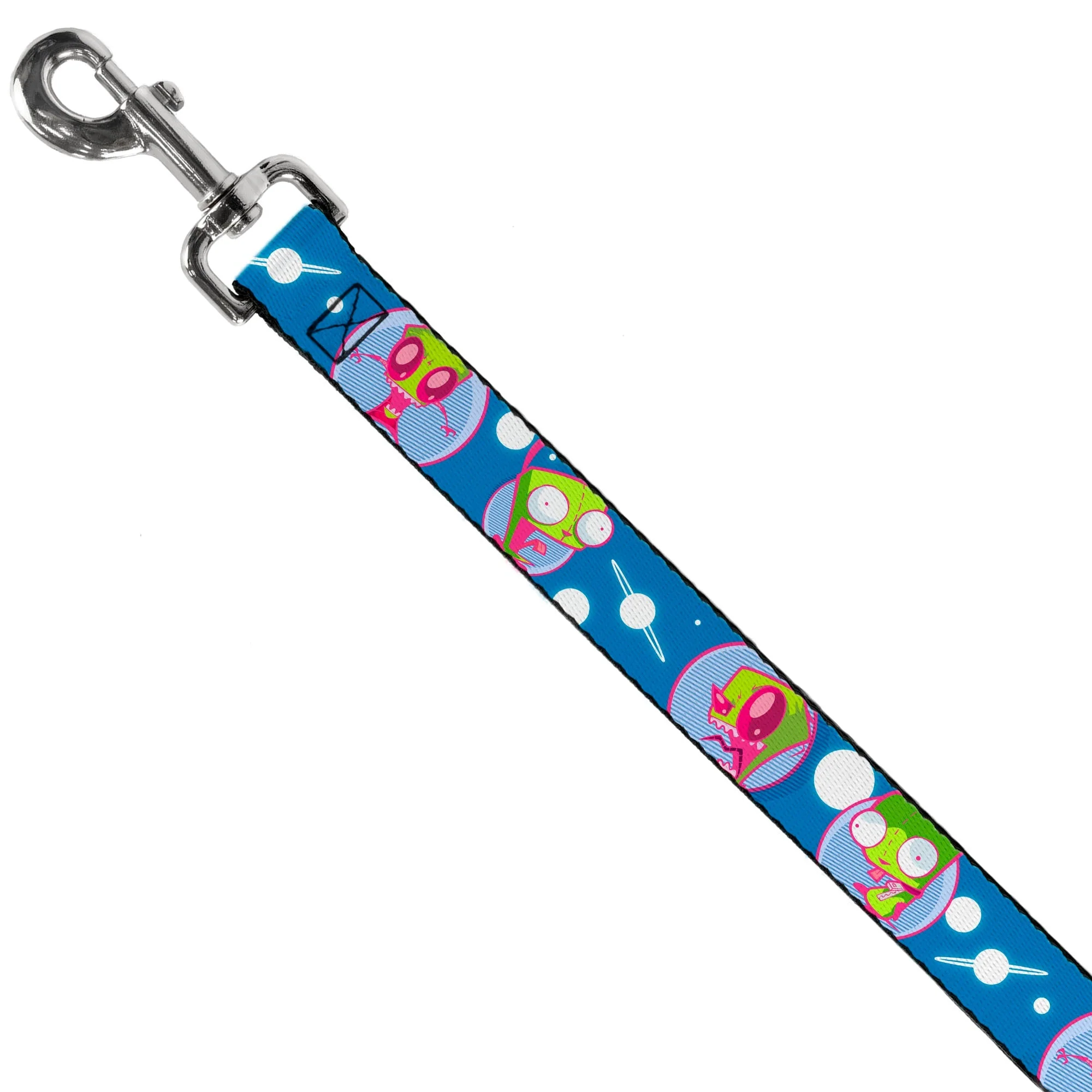 Dog Leash - Invader Zim and GIR Poses and Planets Blue/White - Image 2