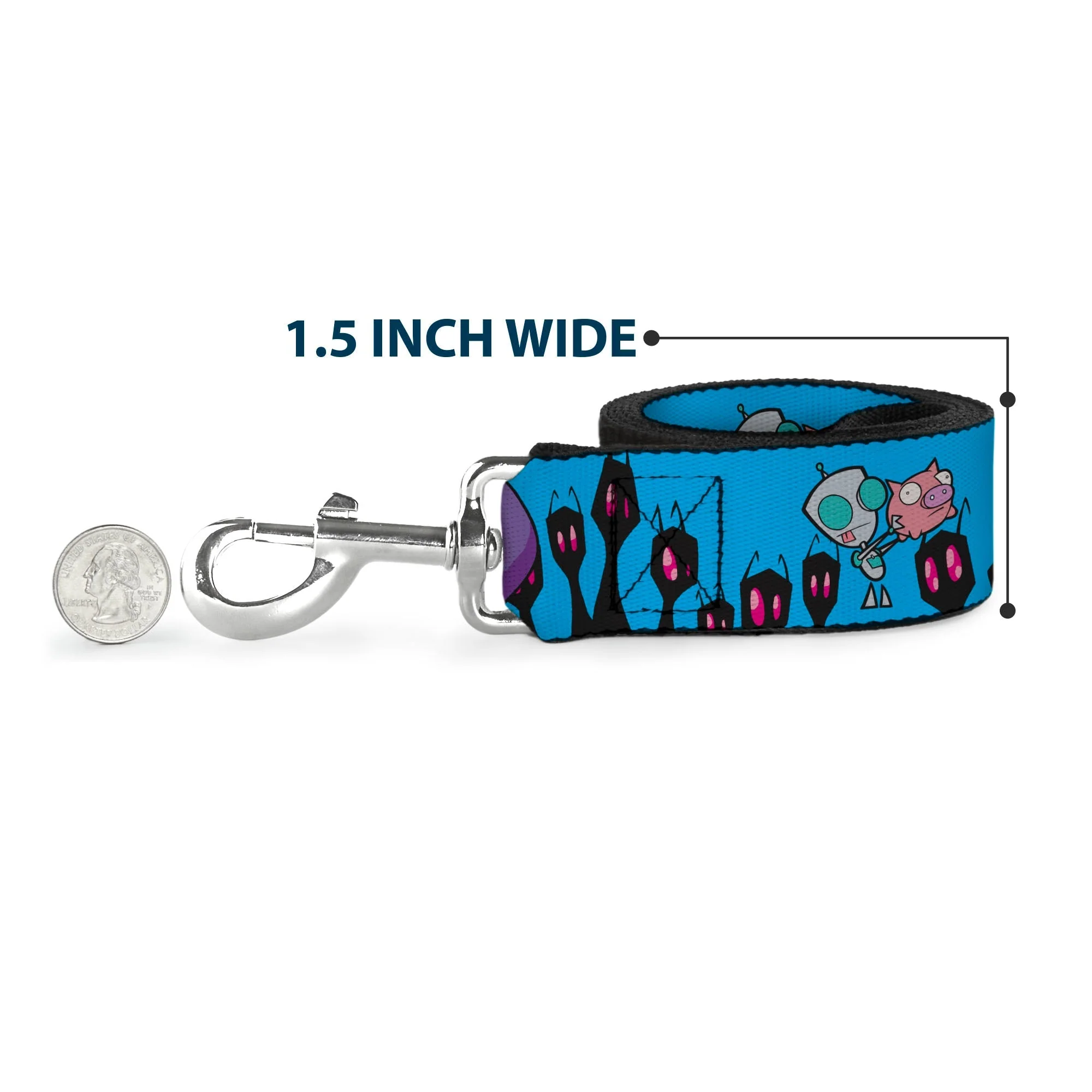 Dog Leash - Invader Zim GIR and Piggy Rule the World Poses Blue - Image 6