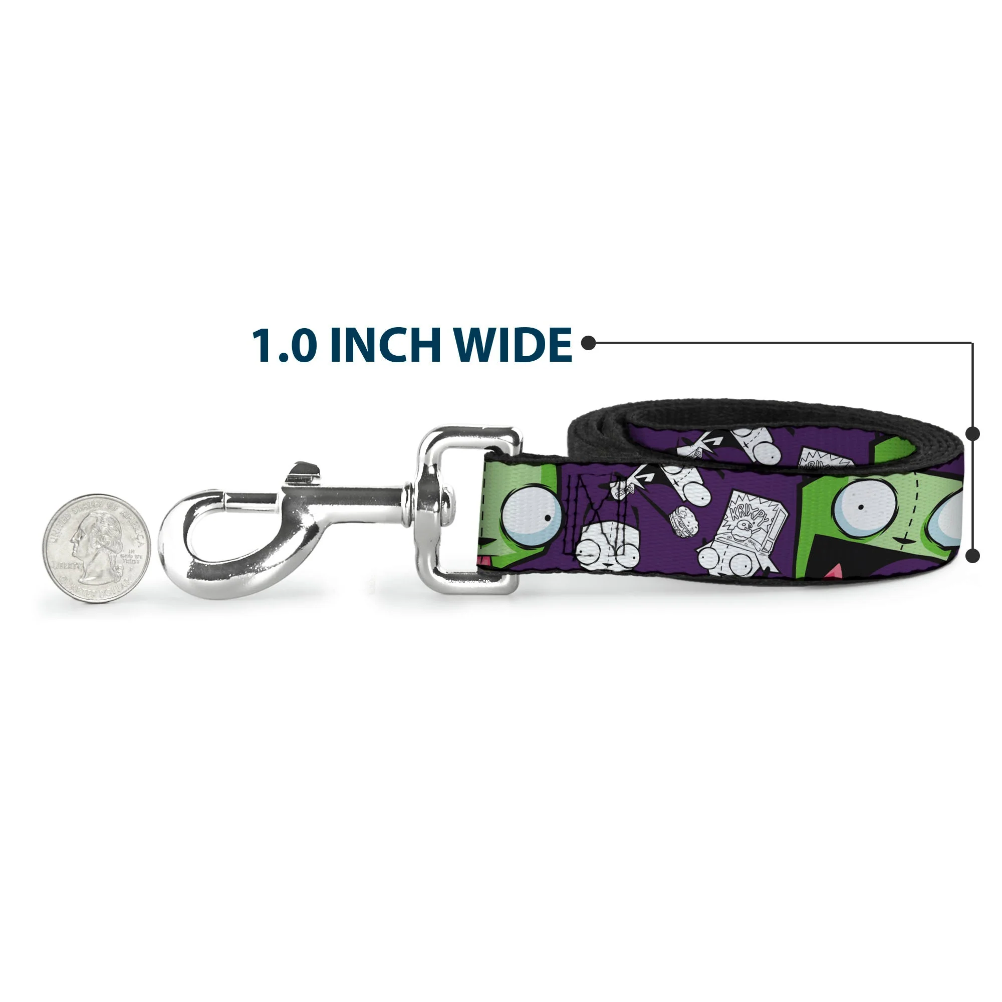 Dog Leash - Invader Zim GIR Poses and Sketch Purple - Image 5