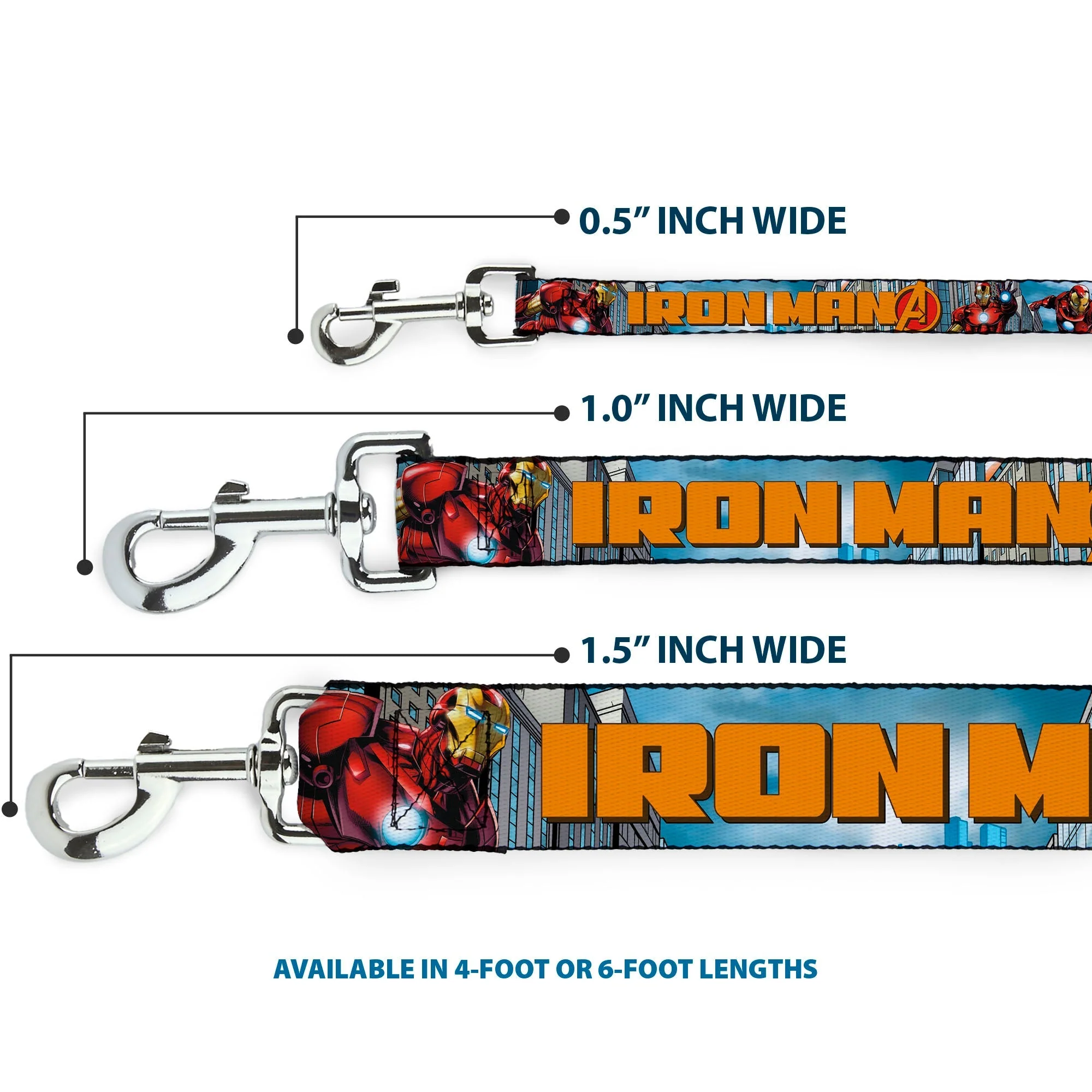 Dog Leash - IRON MAN w/Avengers Logo Cityscape - Image 3
