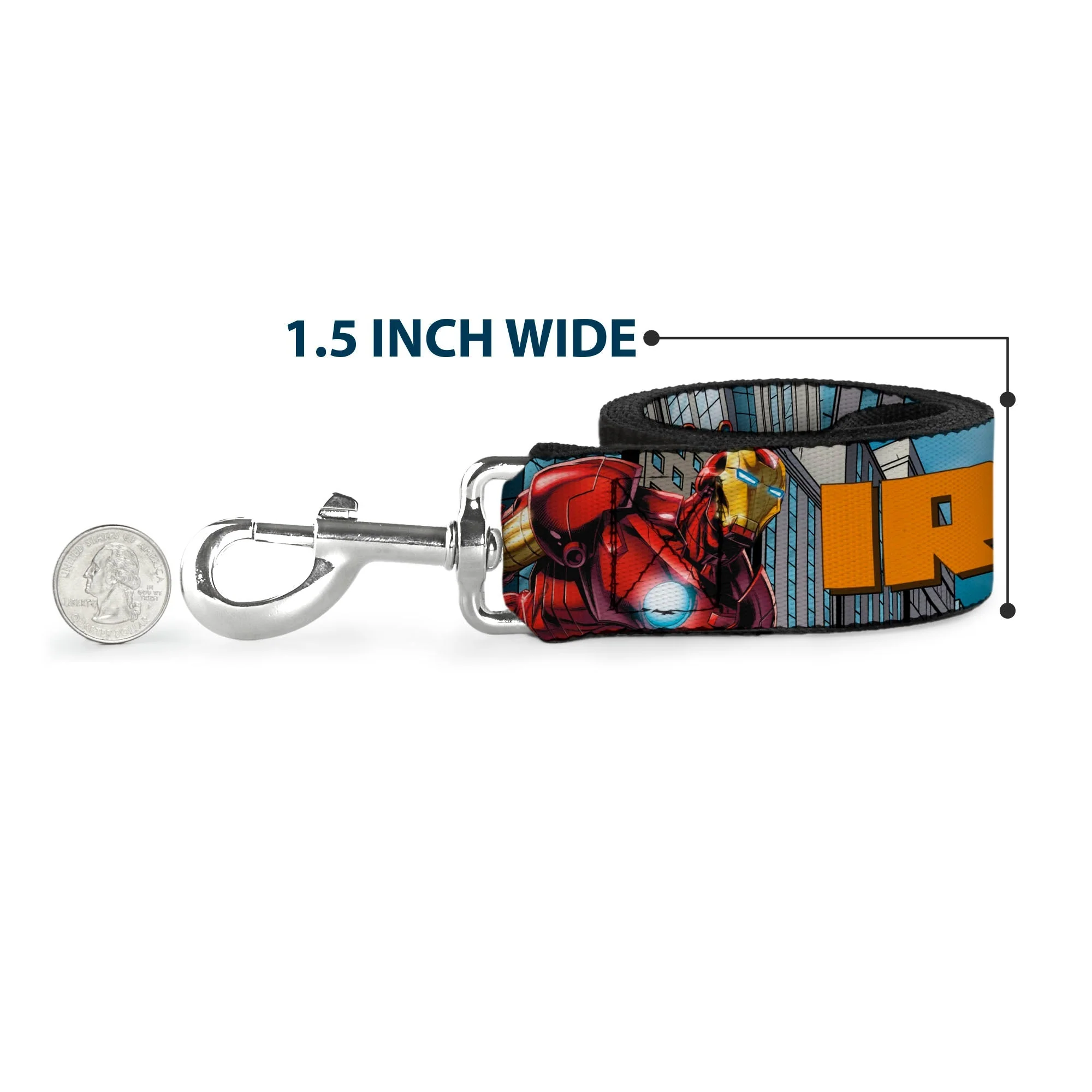Dog Leash - IRON MAN w/Avengers Logo Cityscape - Image 6