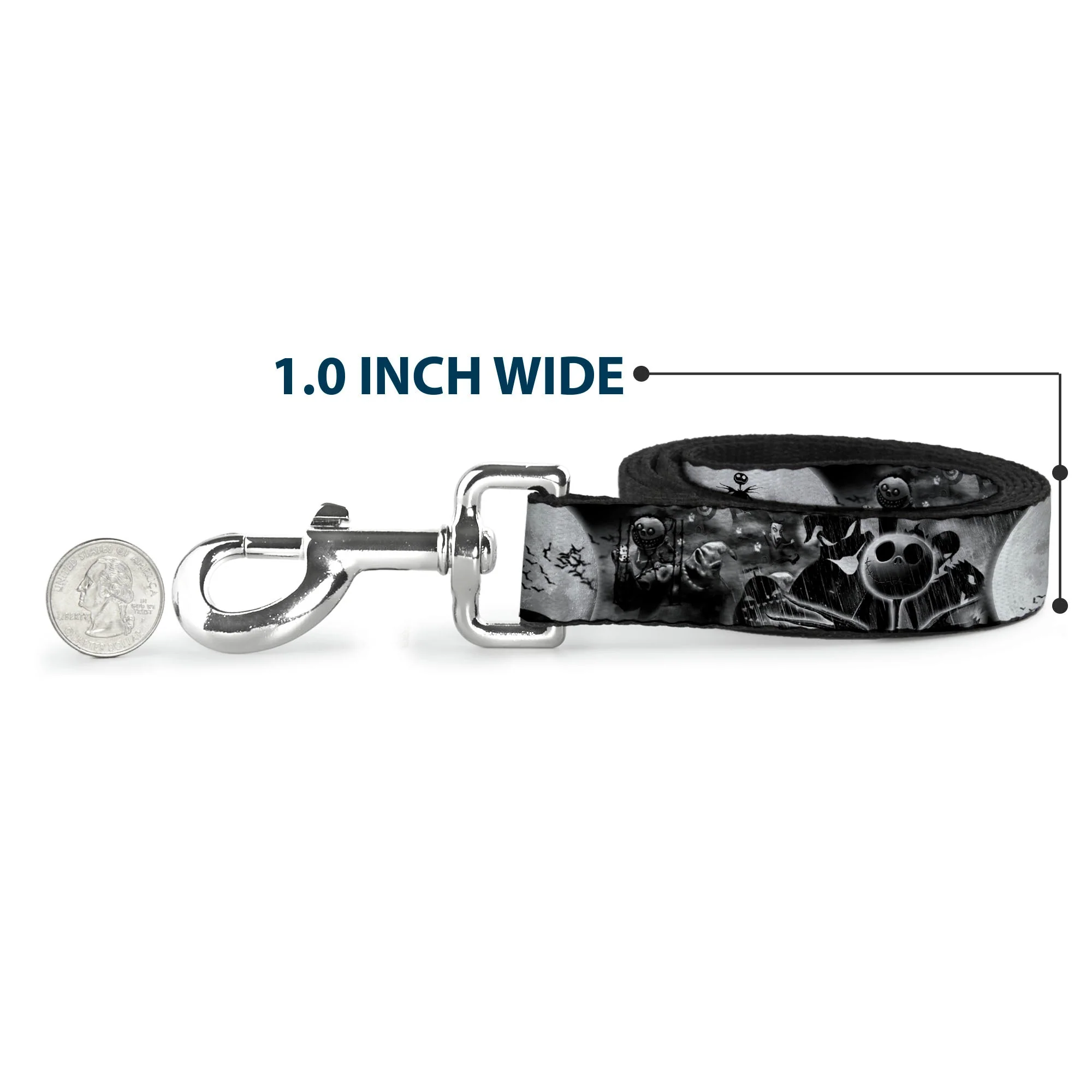 Dog Leash - Jack & Oogie Boogie Scenes Grays - Image 5
