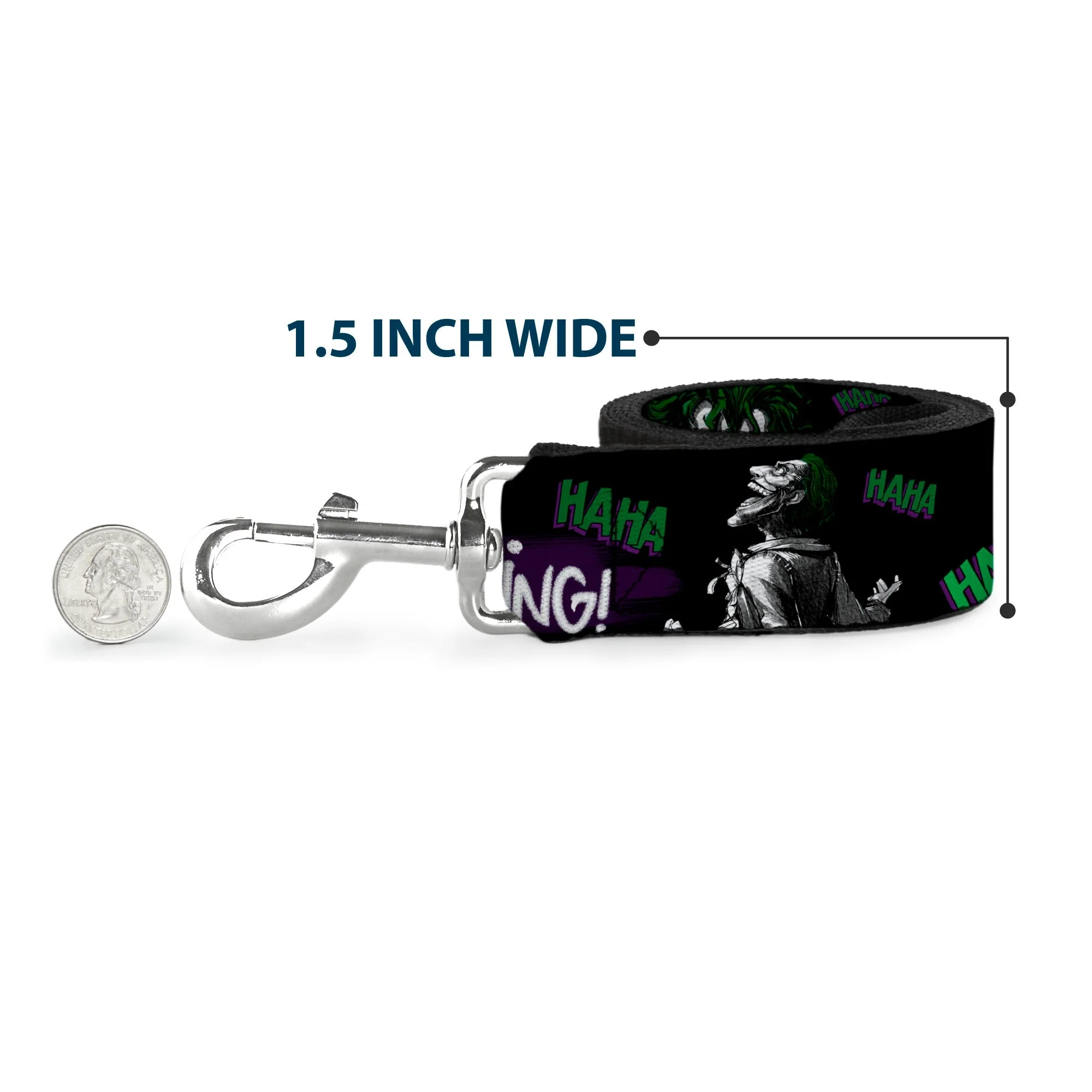 Dog Leash - Joker DIE LAUGHING! HAHA Black/Purple/Green - Image 6