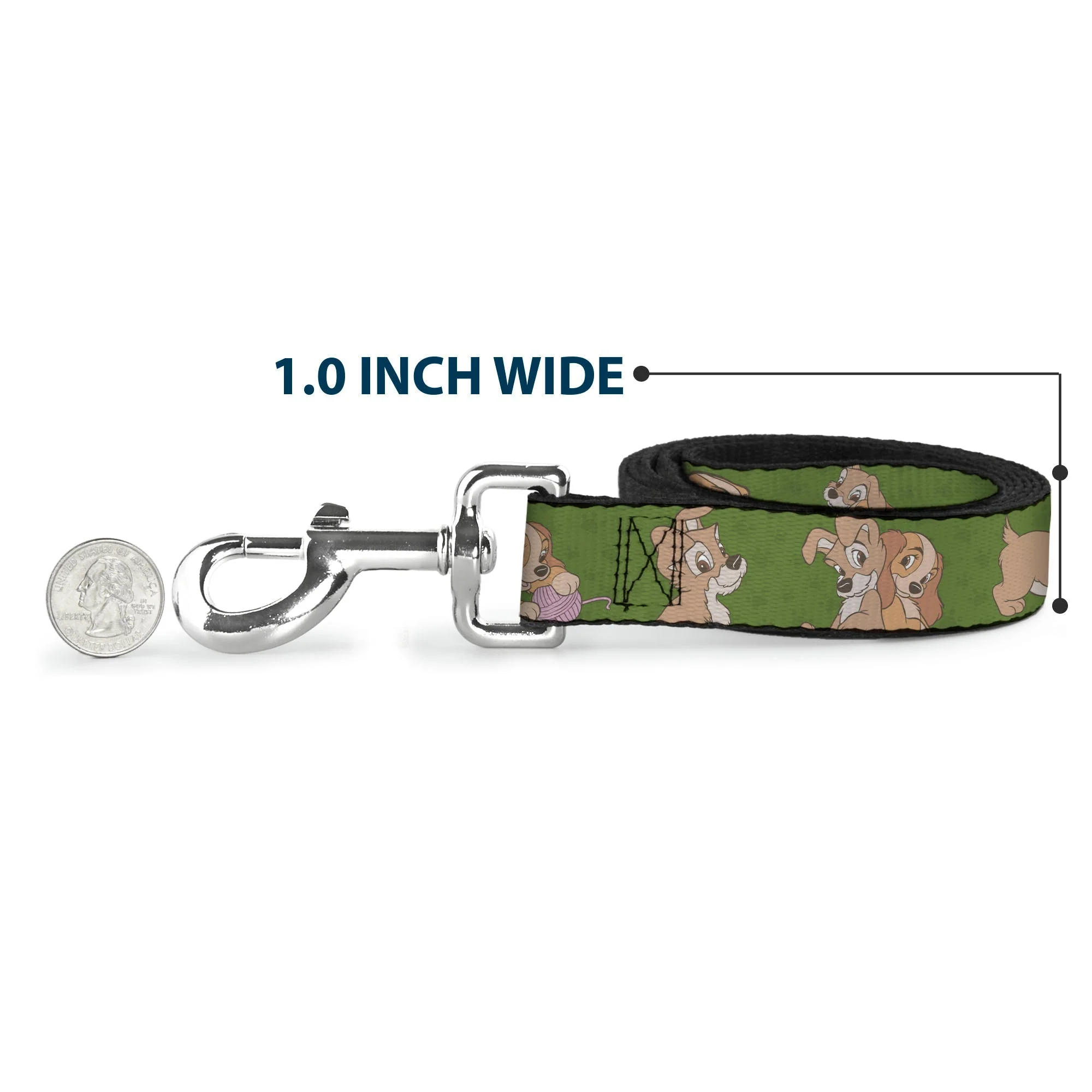 Dog Leash - Lady and Tramp 6-Poses Olive Green - Image 5