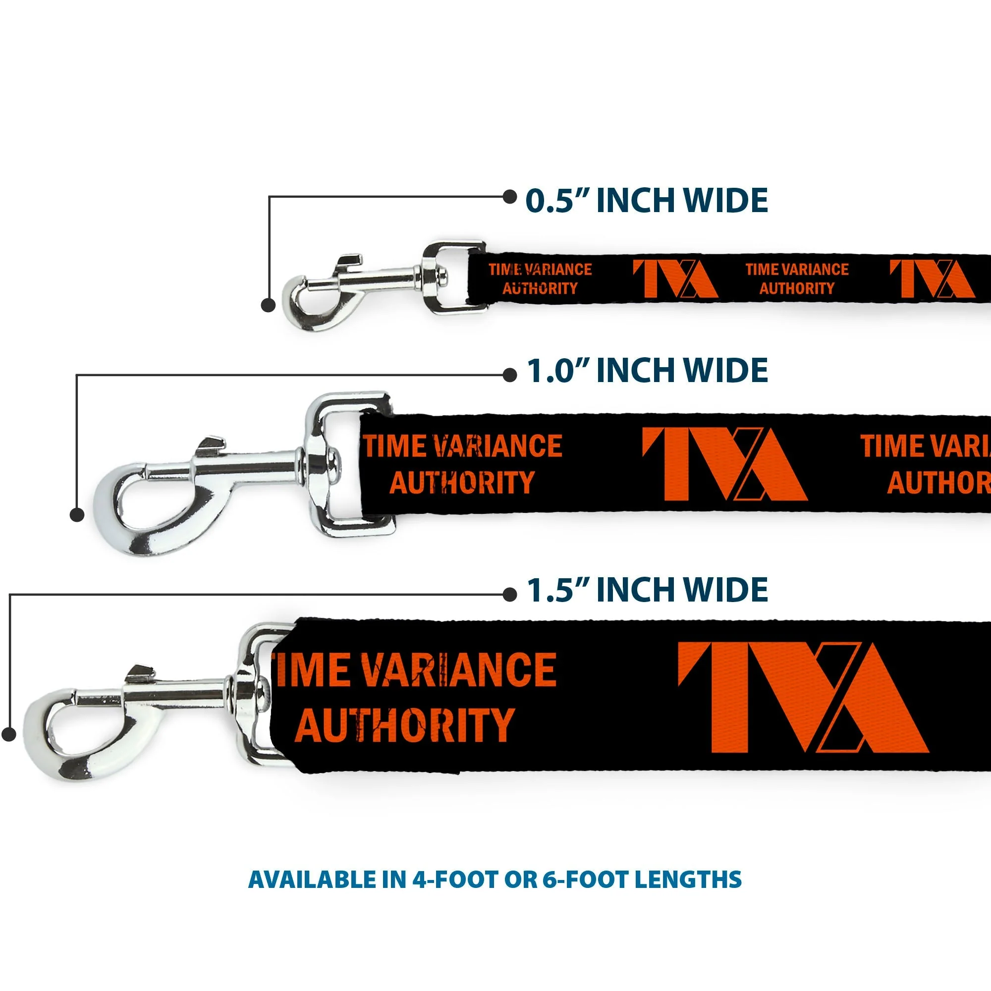 Dog Leash - Loki Series TVA TIME VARIANCE AUTHORITY Text Black/Orange - Image 3