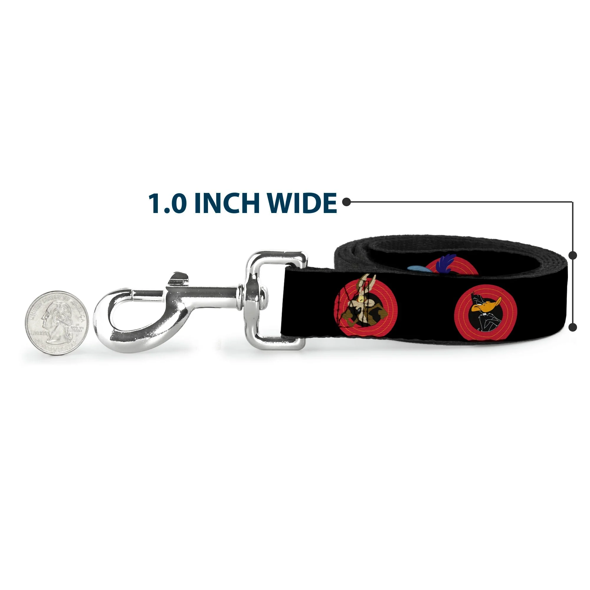 Dog Leash - Looney Tunes Characters Bullseye Pose Black - Image 5