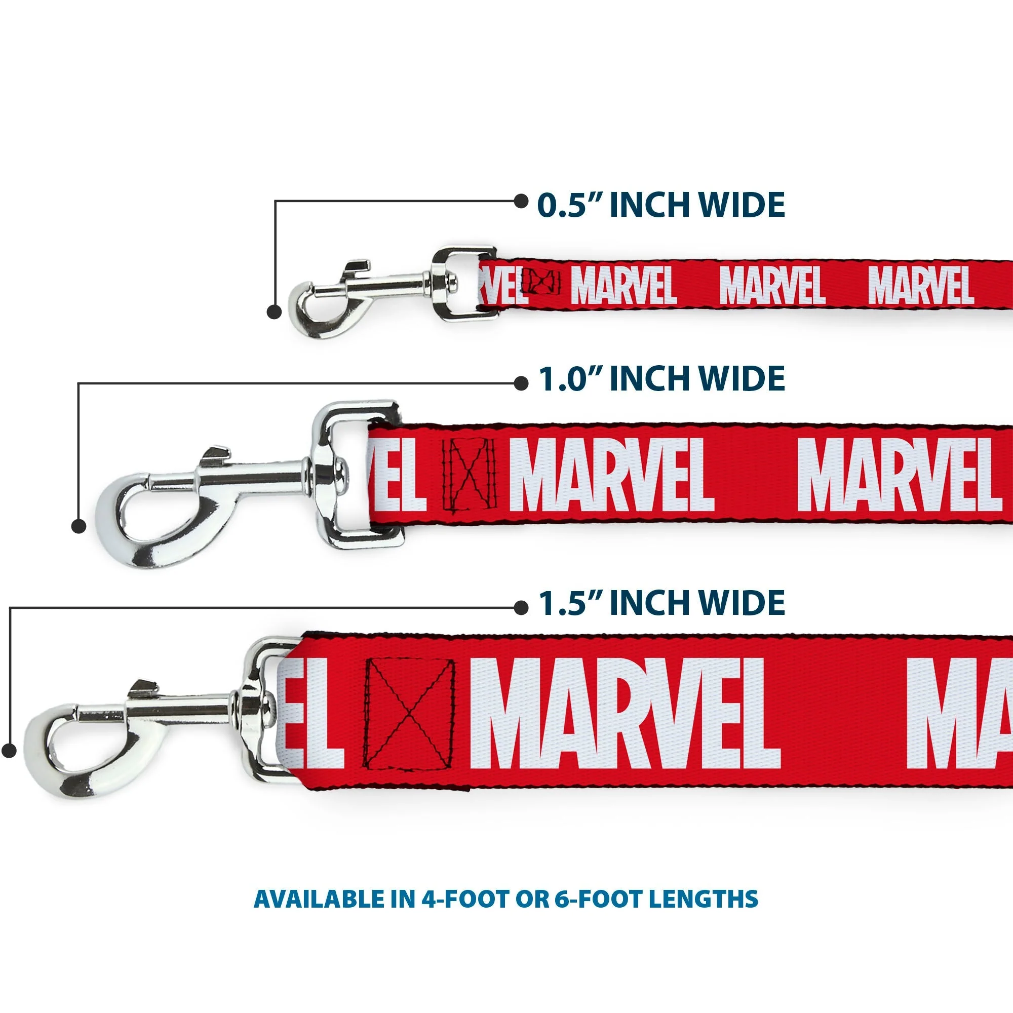 Dog Leash - MARVEL Red Brick Logo Red/White - Image 3