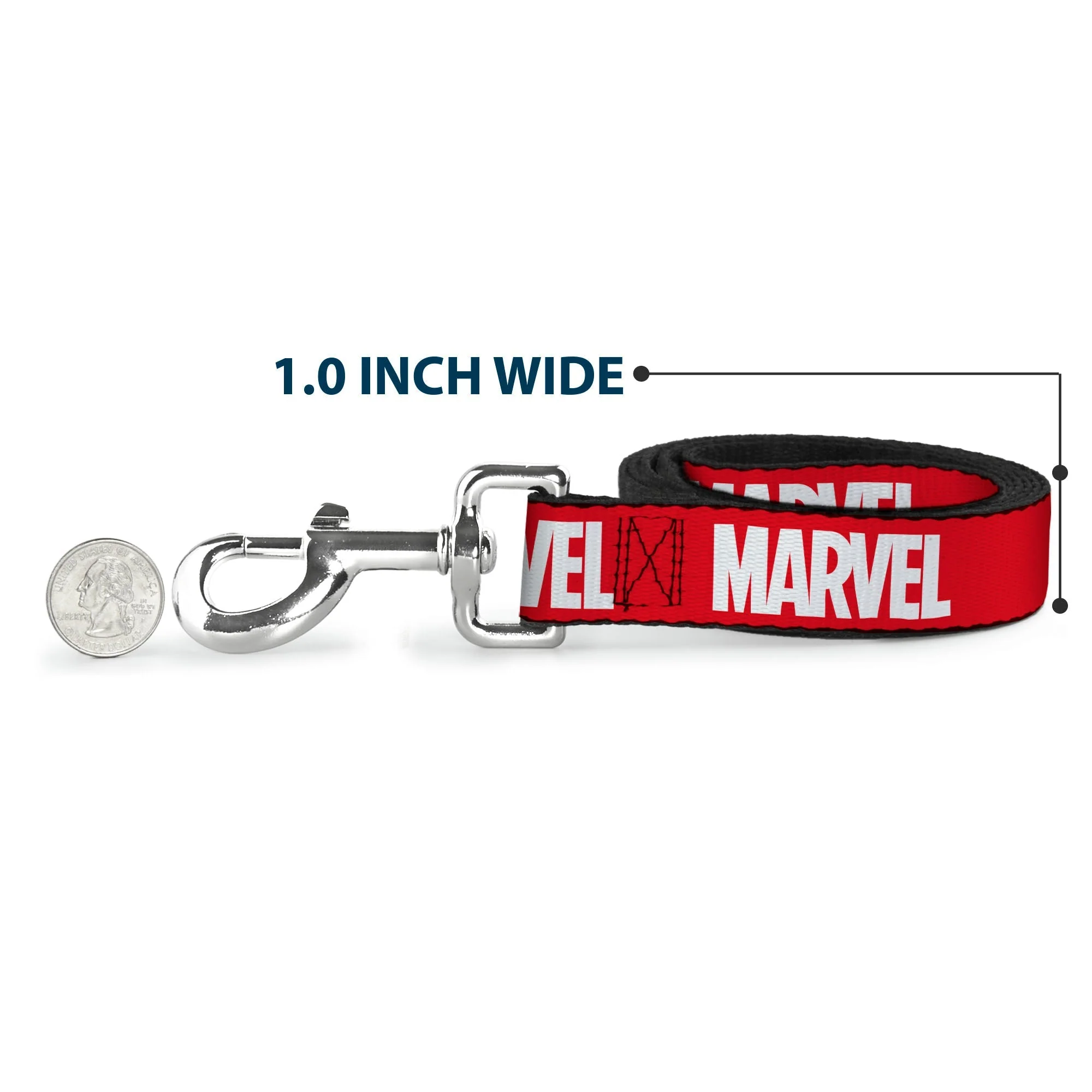 Dog Leash - MARVEL Red Brick Logo Red/White - Image 5