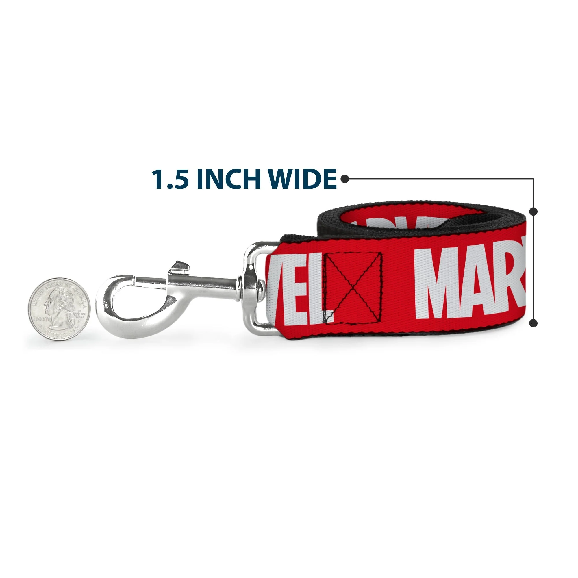 Dog Leash - MARVEL Red Brick Logo Red/White - Image 6