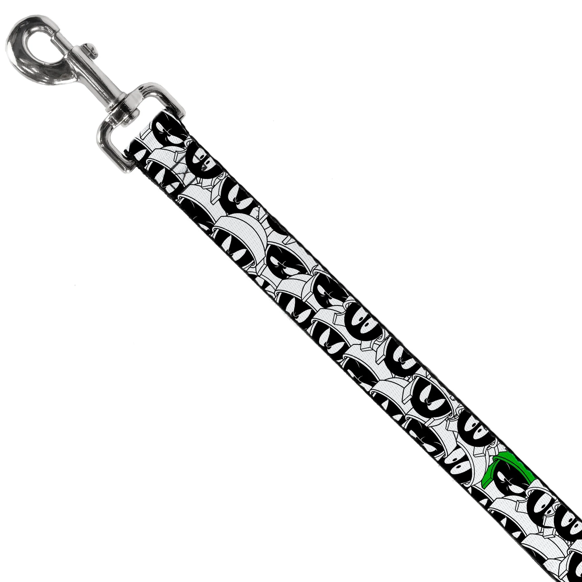 Dog Leash - Marvin the Martian Expressions Stacked White/Black/Green/Gold - Image 2