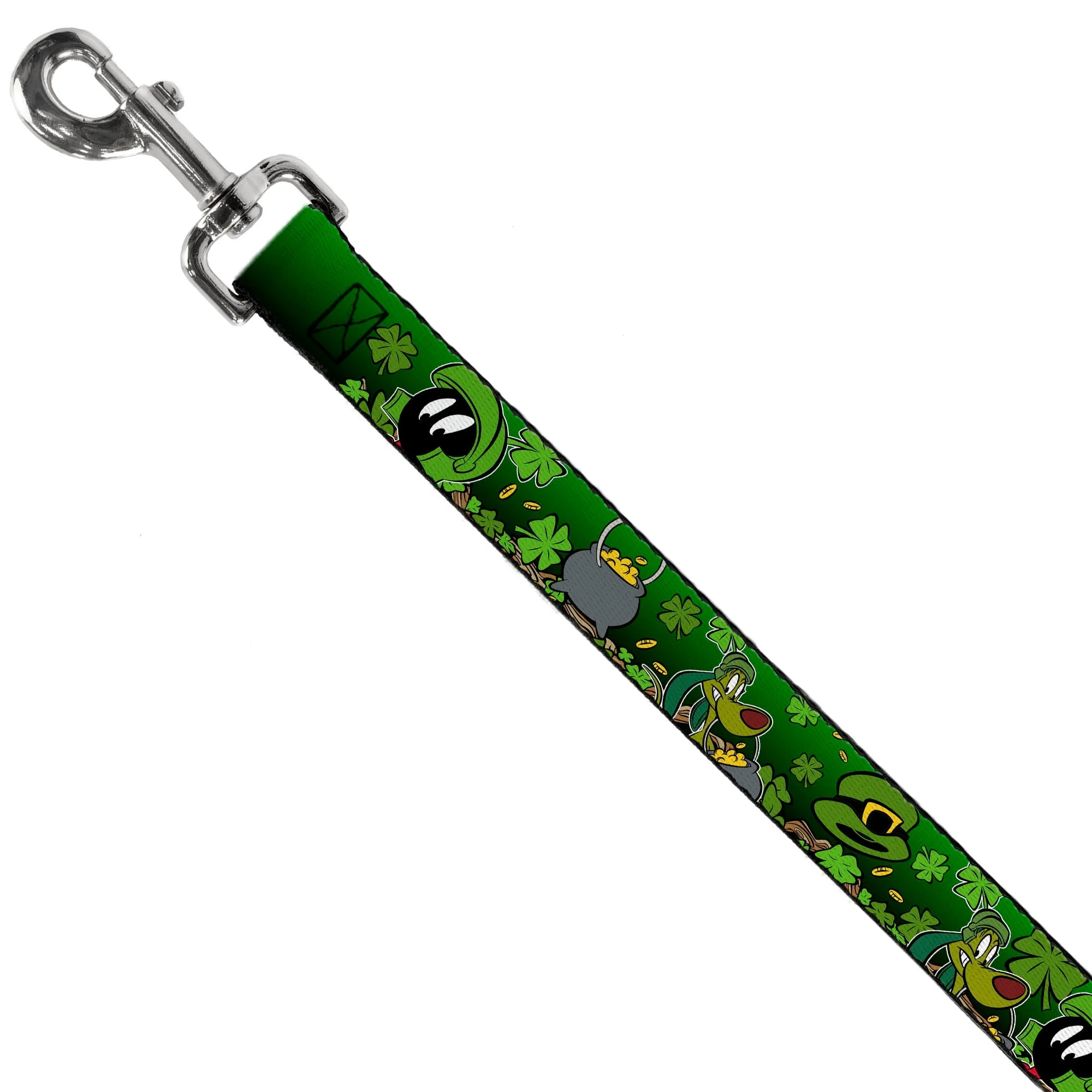 Dog Leash - Marvin the Martian & K-9 Poses/Clovers Greens - Image 2