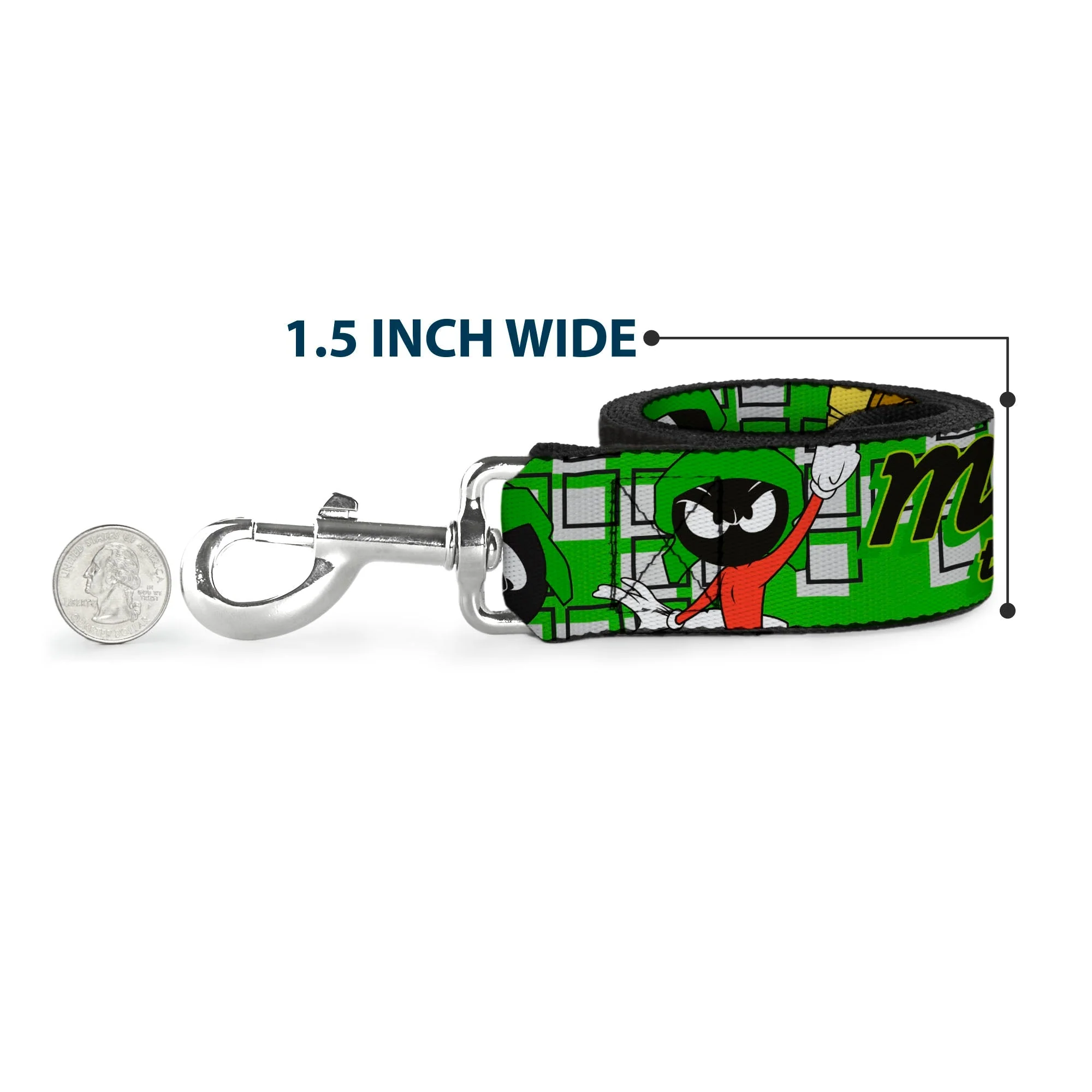 Dog Leash - MARVIN THE MARTIAN w/Poses White/Green - Image 6
