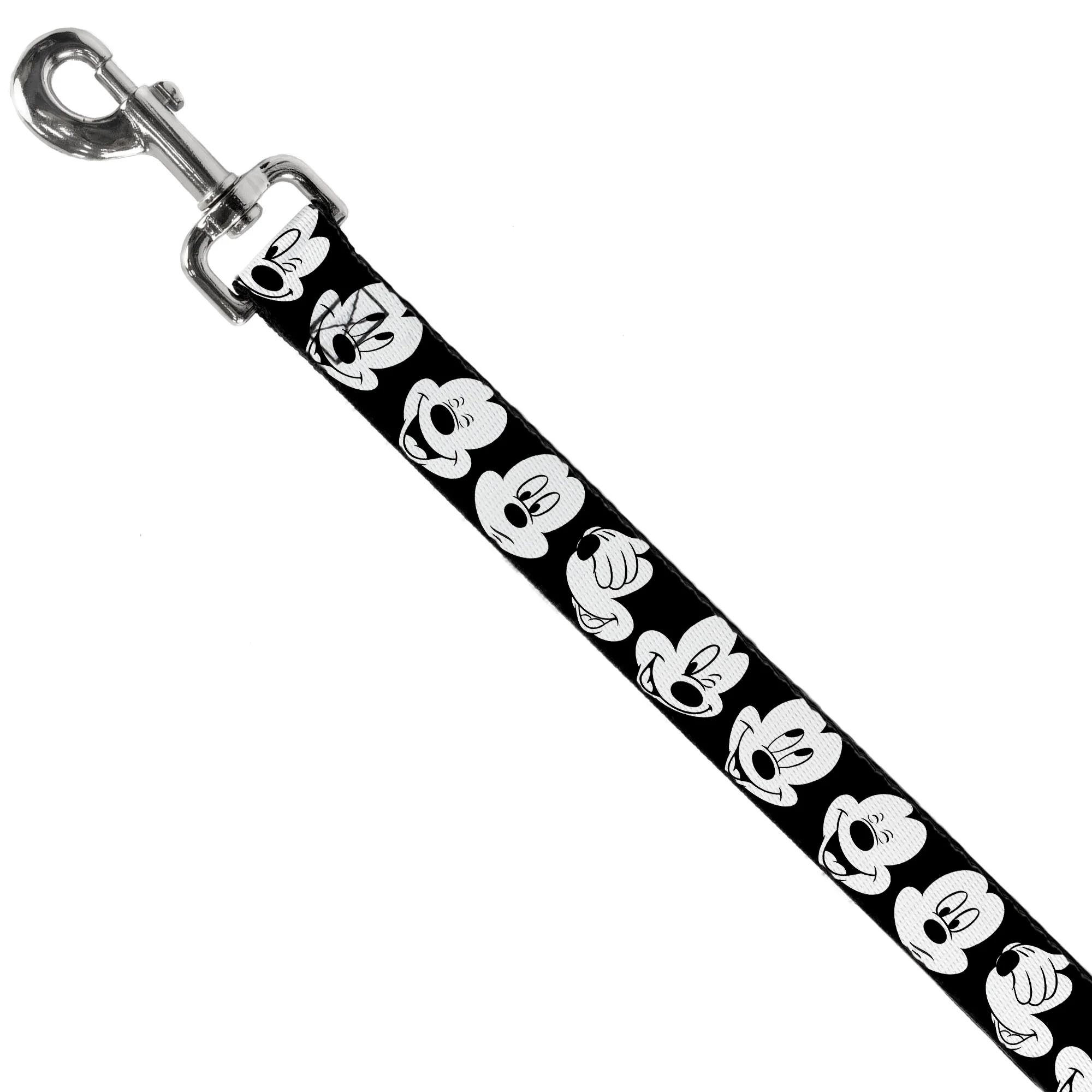 Dog Leash - Mickey Mouse Expressions CLOSE-UP Black/White - Image 2