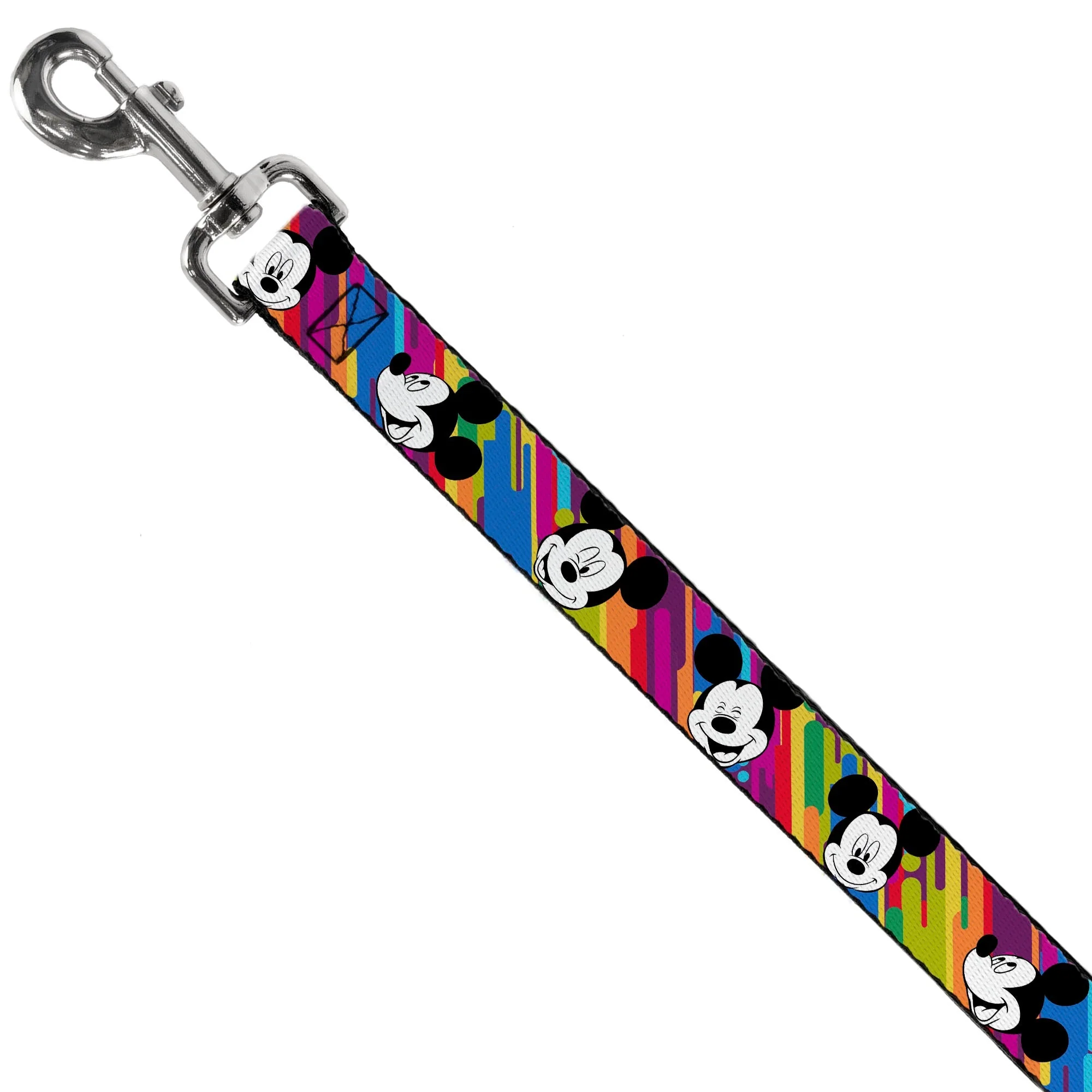 Dog Leash - Mickey Mouse Expressions Multi Color White/Black - Image 2