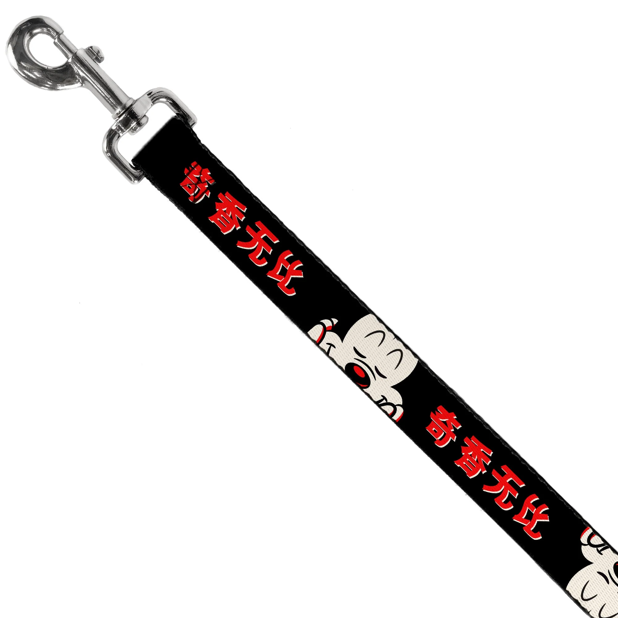 Dog Leash - Mickey Mouse Smelling Pose Black/White/Reds - Image 2