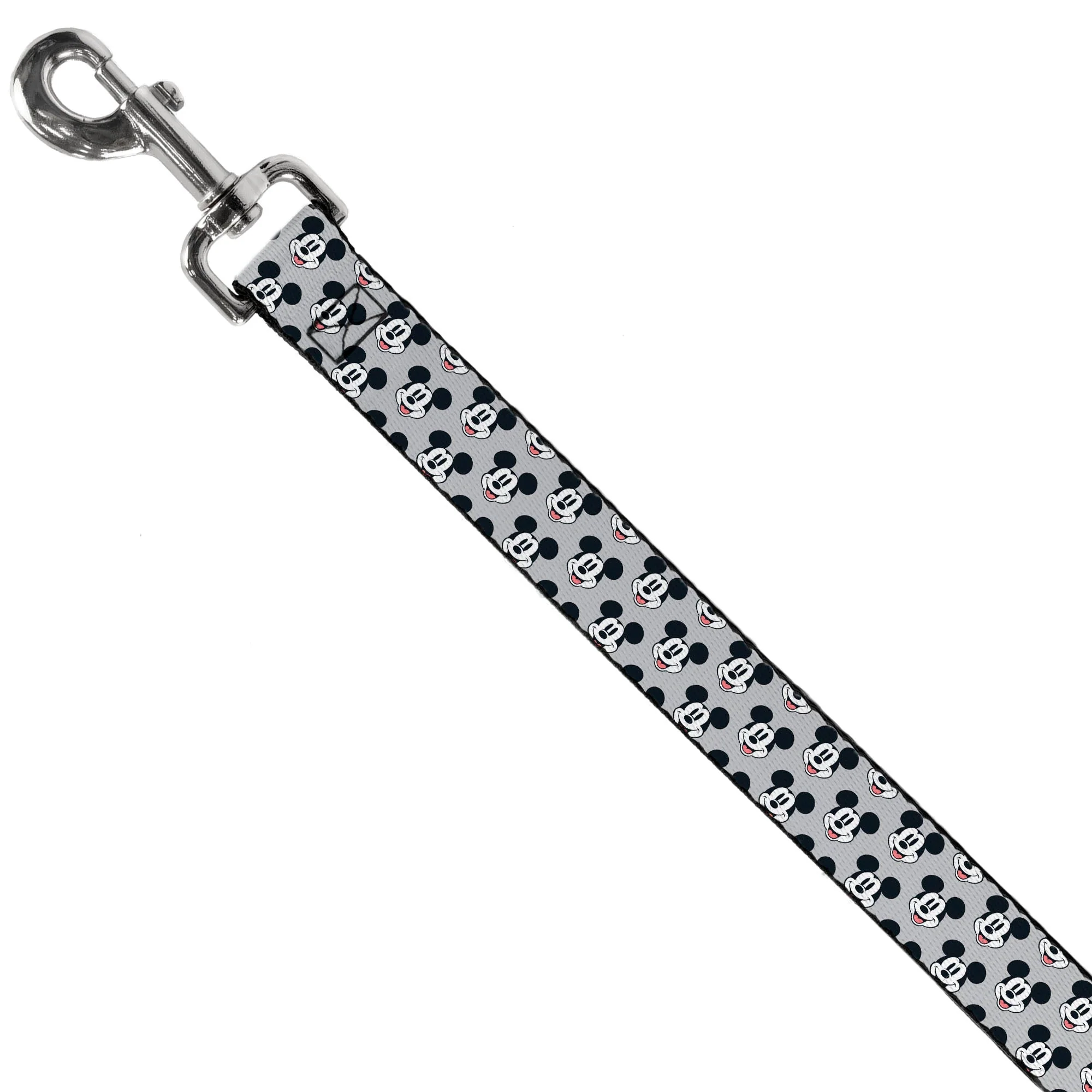 Dog Leash - Mickey Mouse Smiling Face Monogram Gray - Image 2